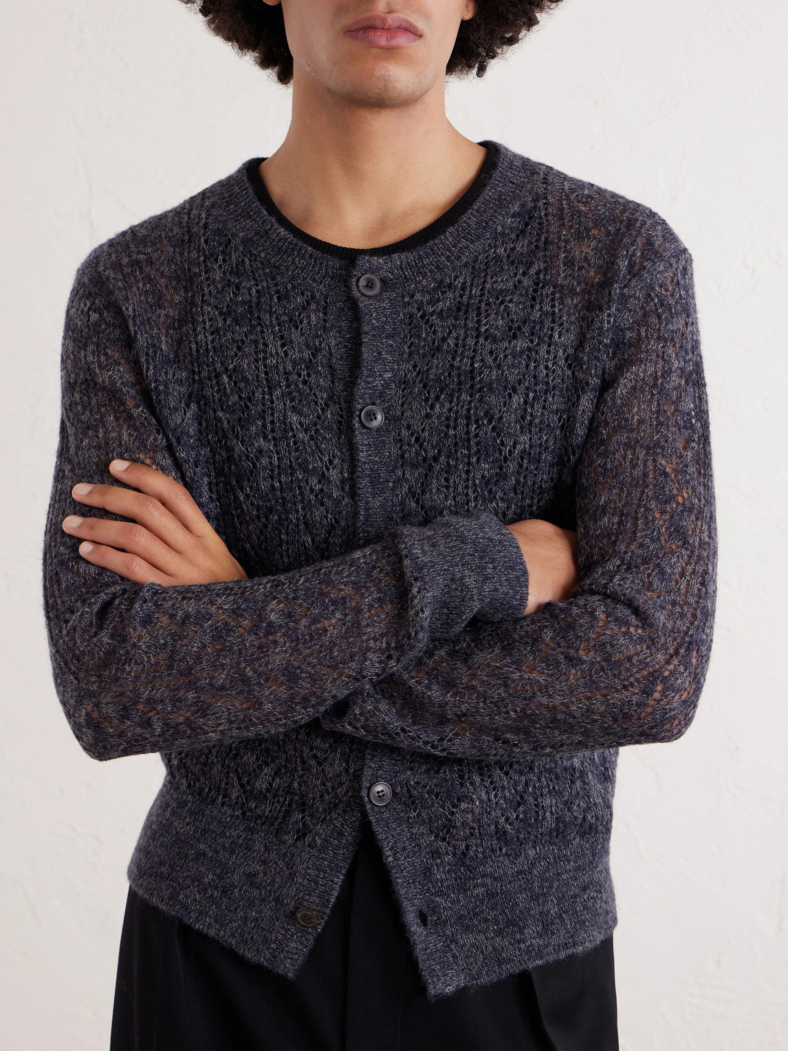 Dries Van Noten - Knitted Cardigan - Men - Blue - S 