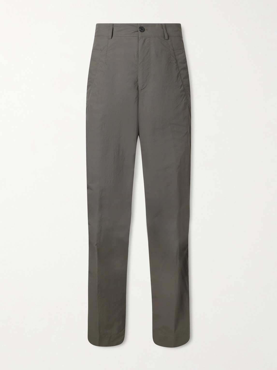 Dries Van Noten Straight-leg Shell Trousers In Green