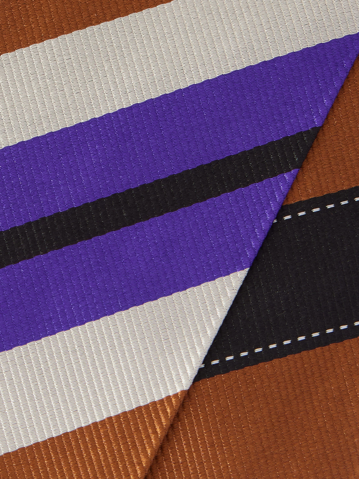  Dries Van Noten - 7.5cm Striped Silk-twill Tie - Men - Orange 
