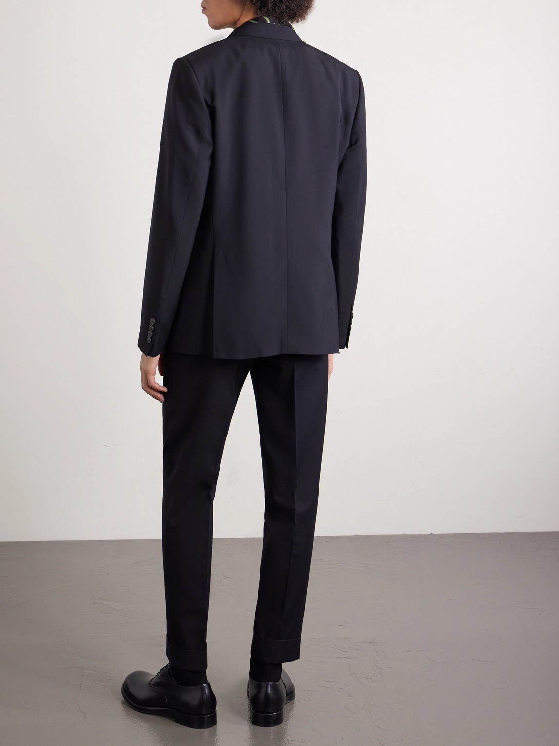 Straight-Leg Cotton And Wool
