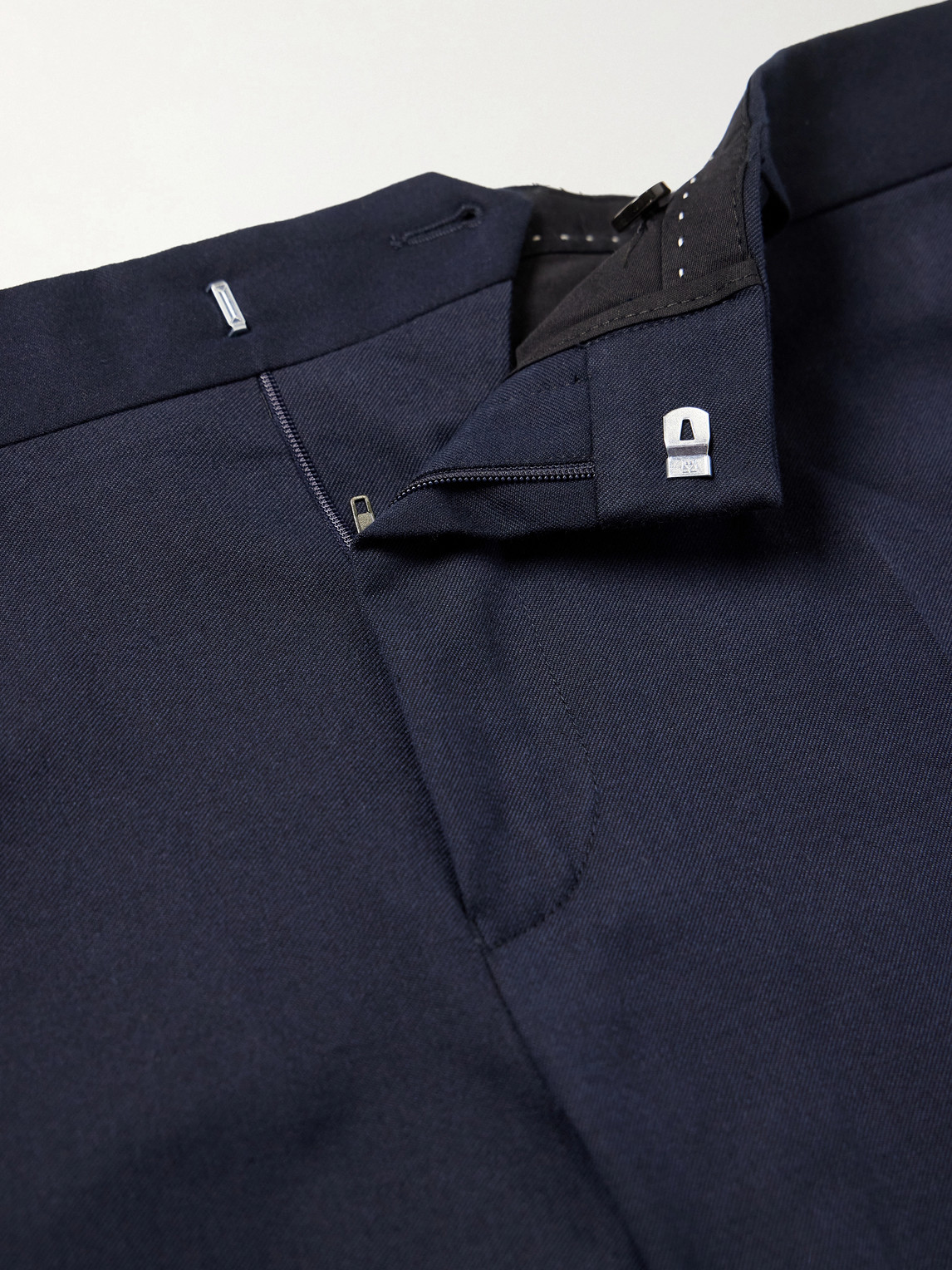 Straight-Leg Cotton And Wool