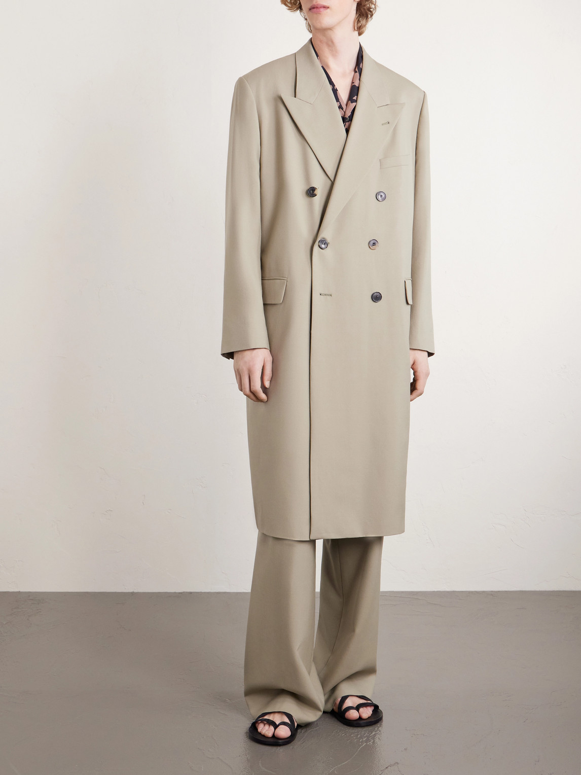  Dries Van Noten - Wool And Mohair-blend Twill Coat - Men - Neutrals - S 