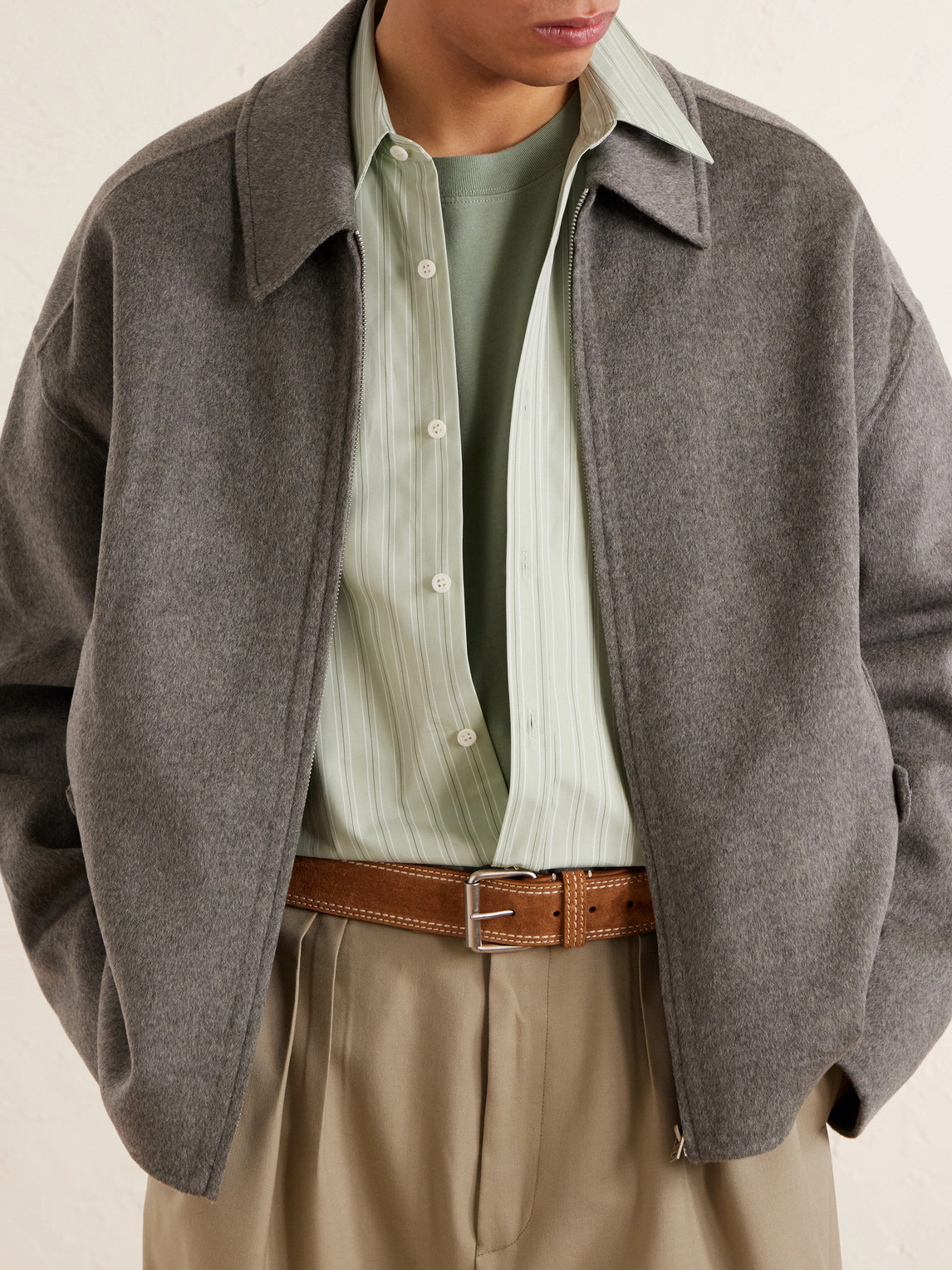  Dries Van Noten - 4cm Suede Belt - Men - Brown - Eu 100 
