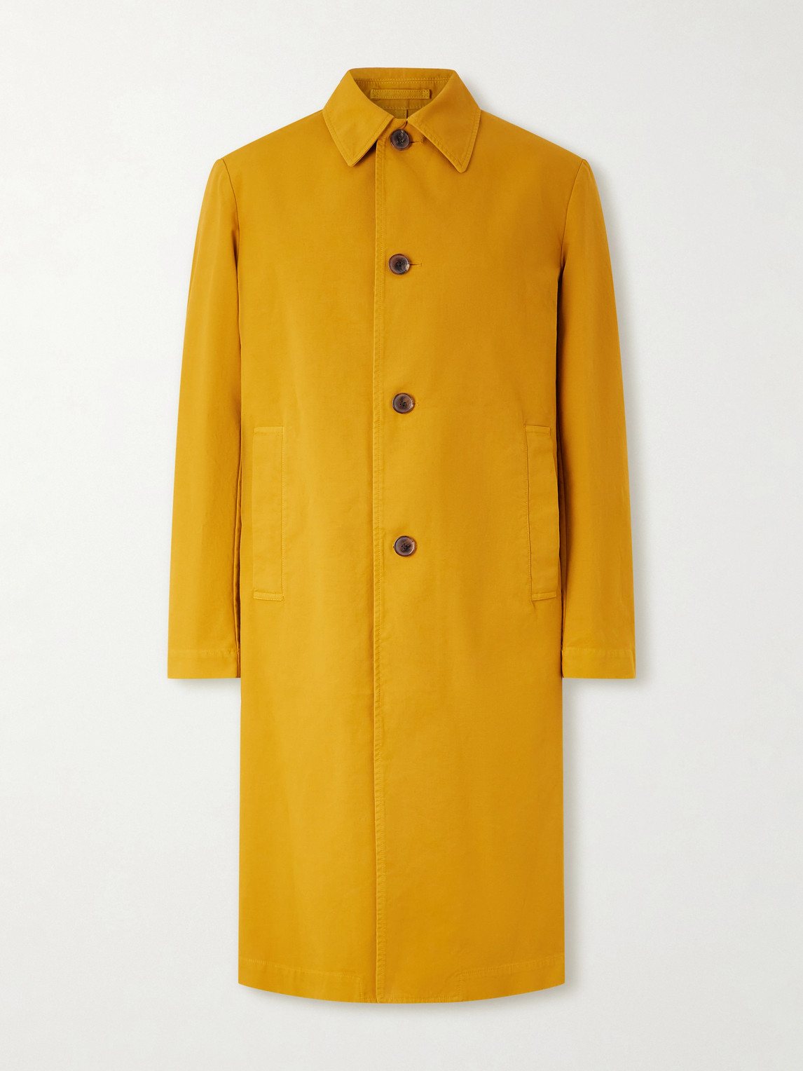 Dries Van Noten Cotton-canvas Coat In Yellow