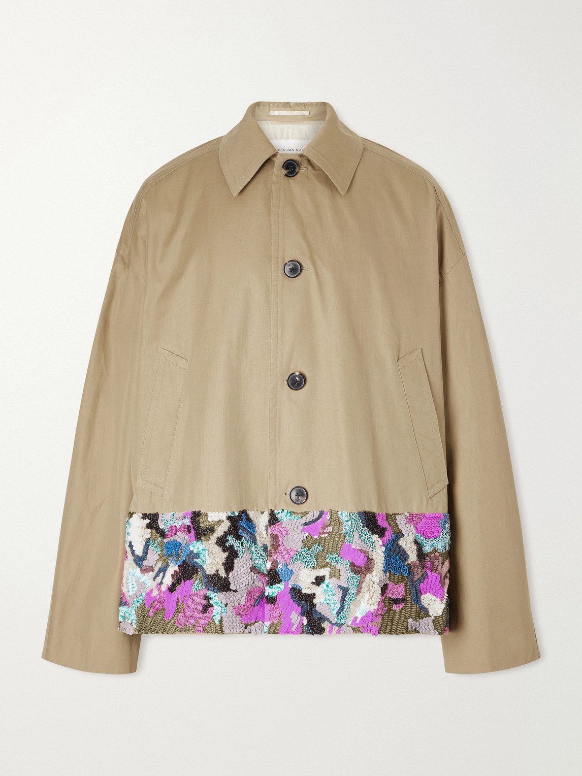 Dries Van Noten Dries Van Noten - Embroidered Cotton Jacket - Men - Brown - L aus 100% Cotton in Brown