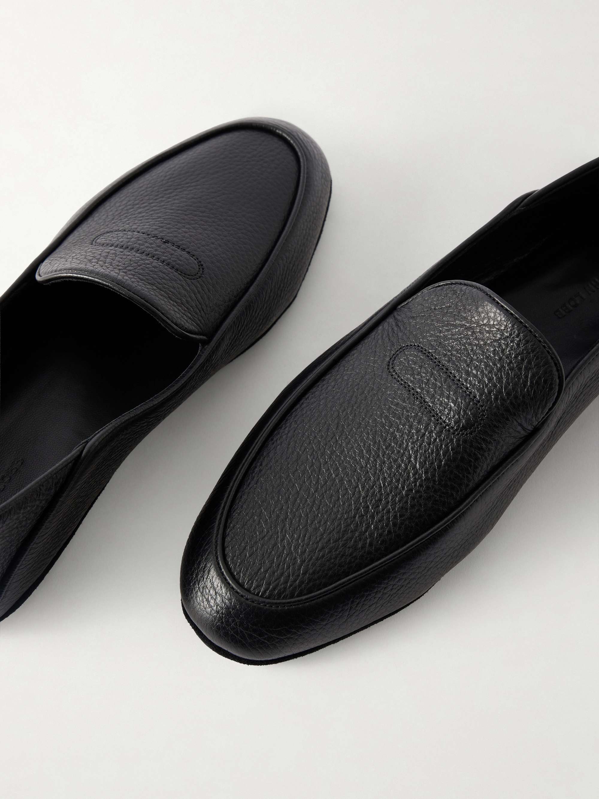 JOHN LOBB Kingston II Collapsible-Heel Full-Grain Deerskin Loafers