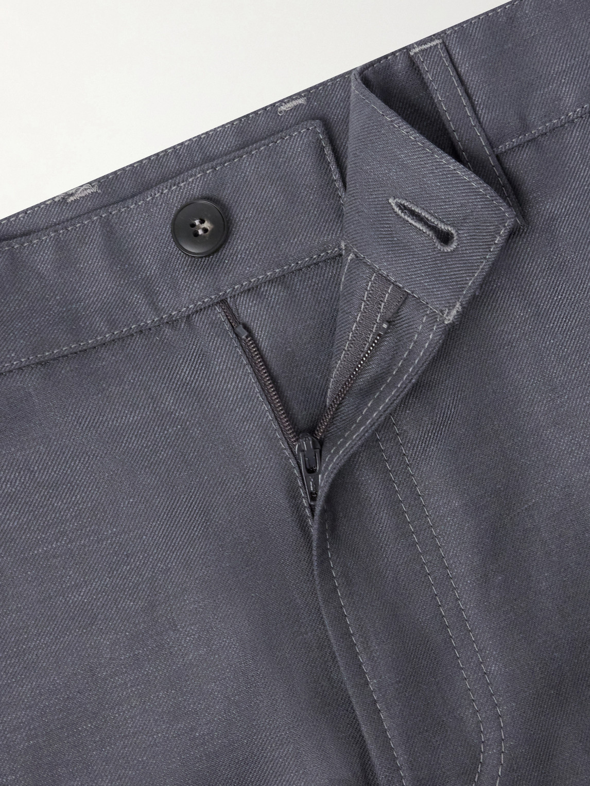 Straight-Leg Wool And Linen-Blend Twill Suit Trousers
