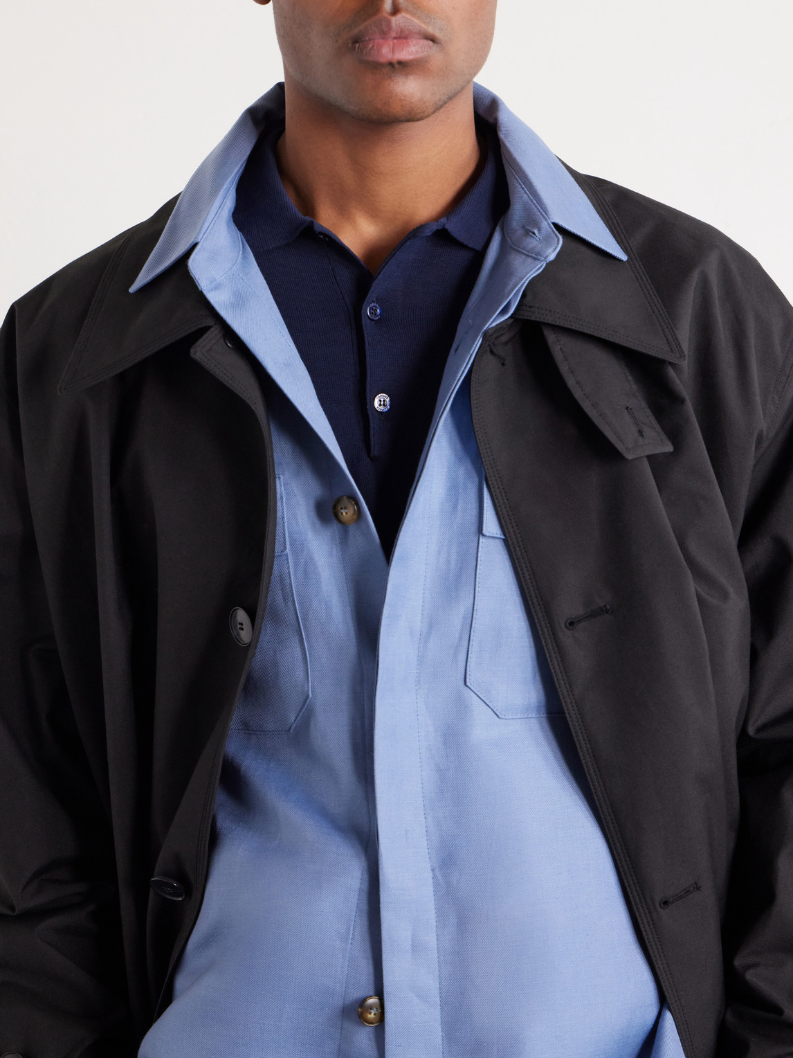 Wool And Linen-Blend Twill Shirt