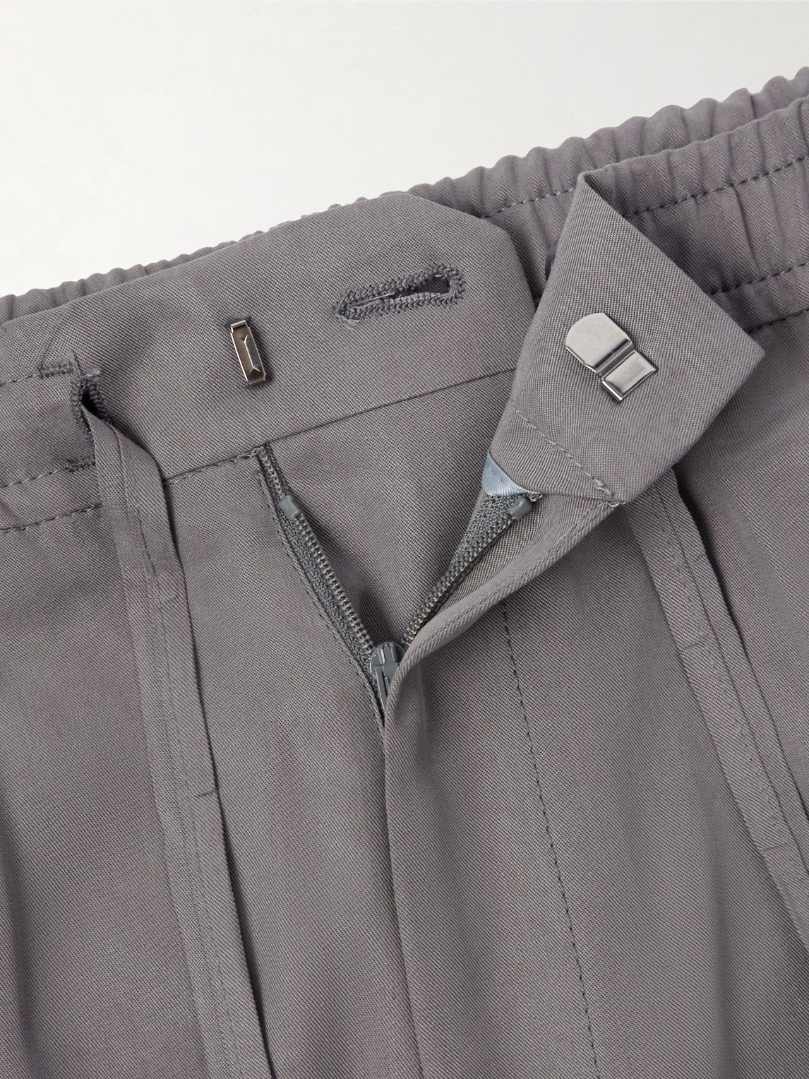 Straight-Leg Lyocell Drawstring Trousers