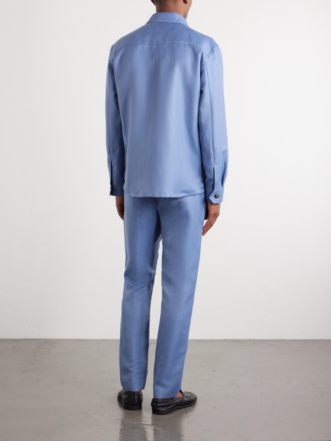 Straight-Leg Wool And Linen-Blend Twill Suit Trousers
