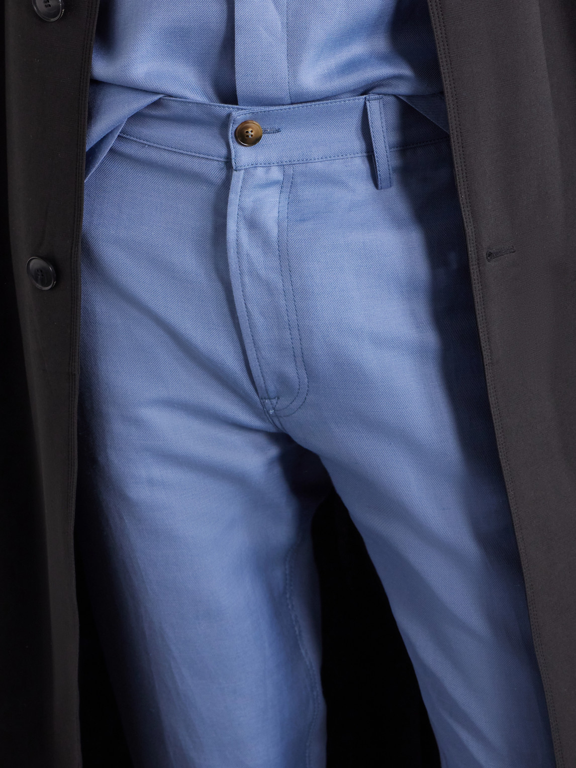 Straight-Leg Wool And Linen-Blend Twill Suit Trousers