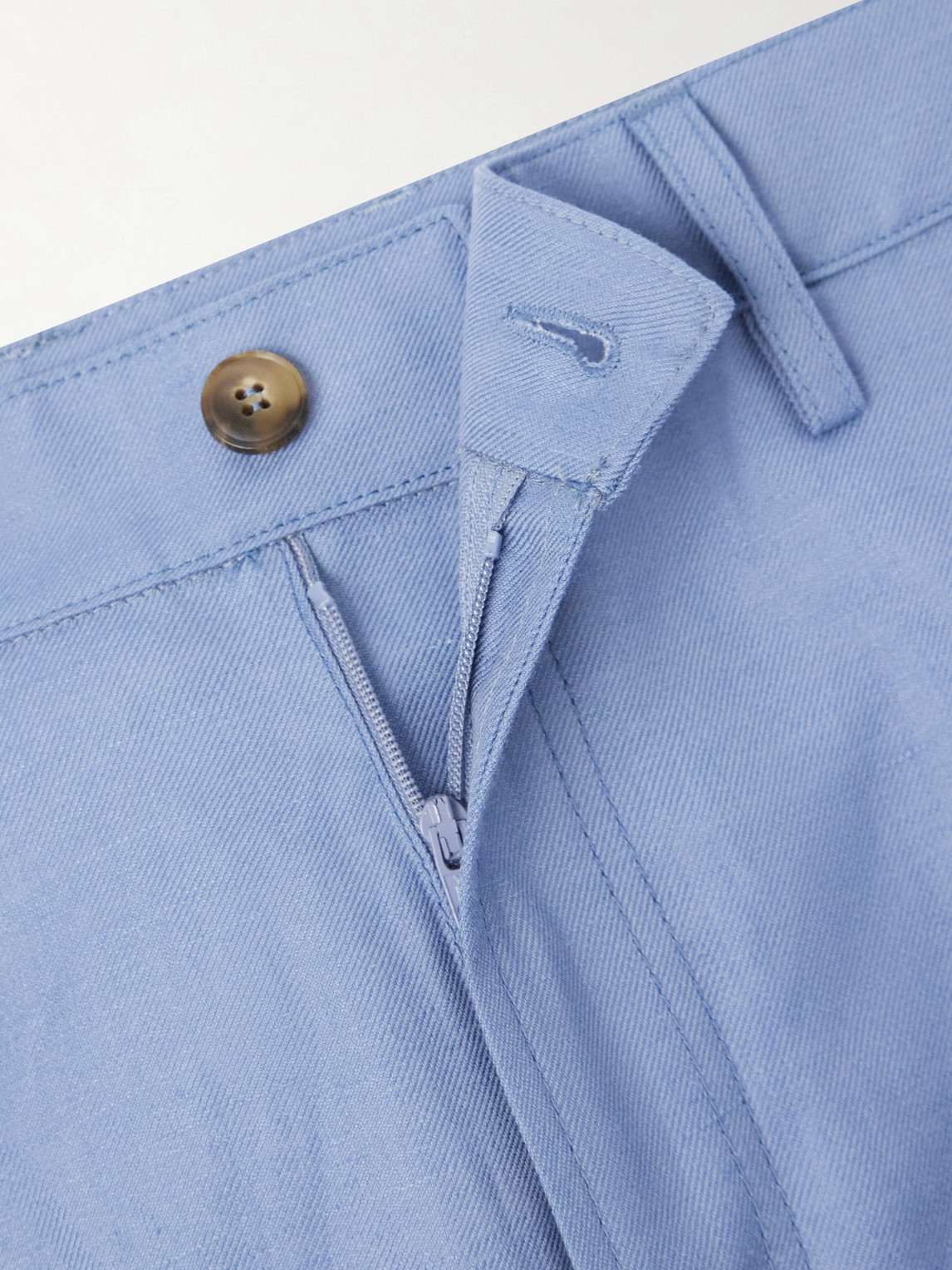 Straight-Leg Wool And Linen-Blend Twill Suit Trousers