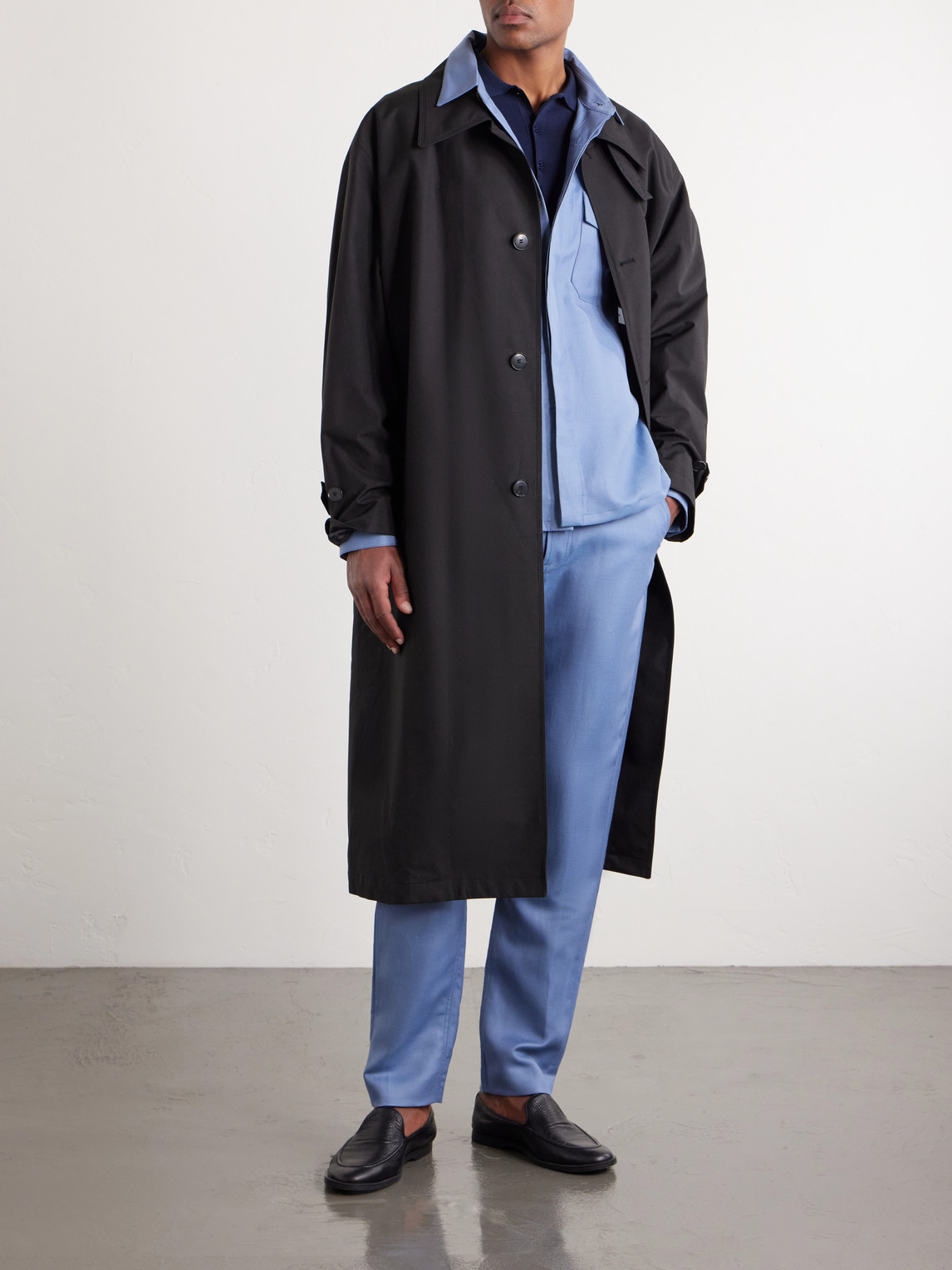 Straight-Leg Wool And Linen-Blend Twill Suit Trousers