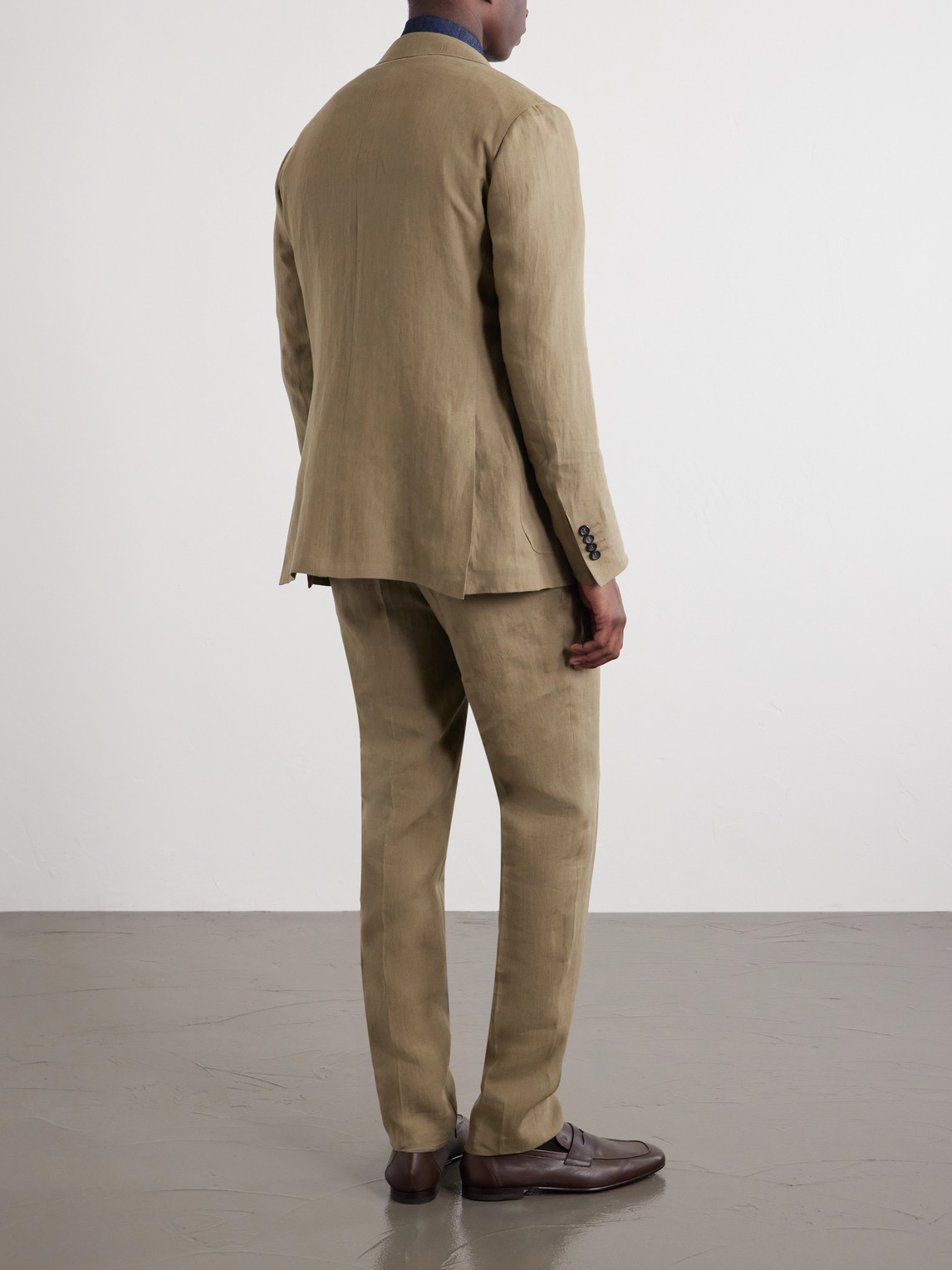  Canali - Kei Linen Suit Jacket - Men - Neutrals - It 46 