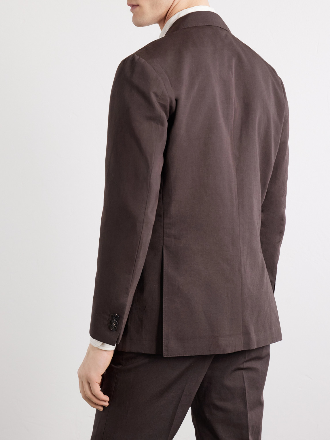 Cotton And Linen-Blend Suit Jacket