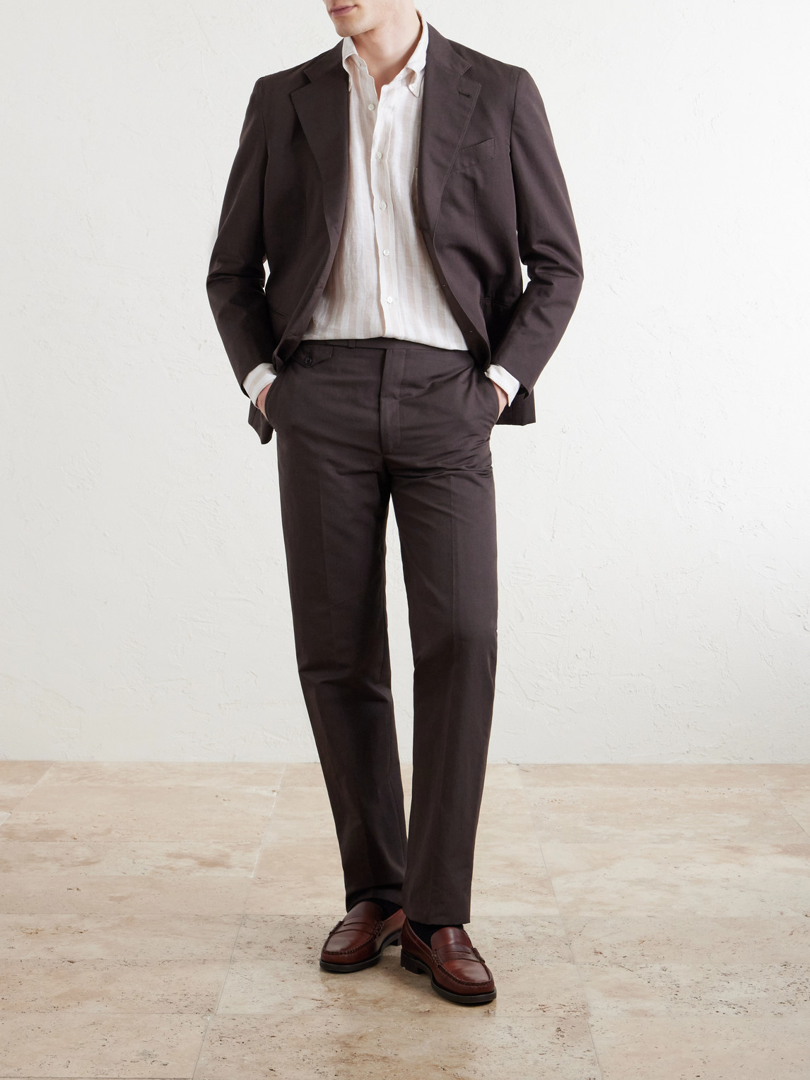 Button-Down Collar Striped