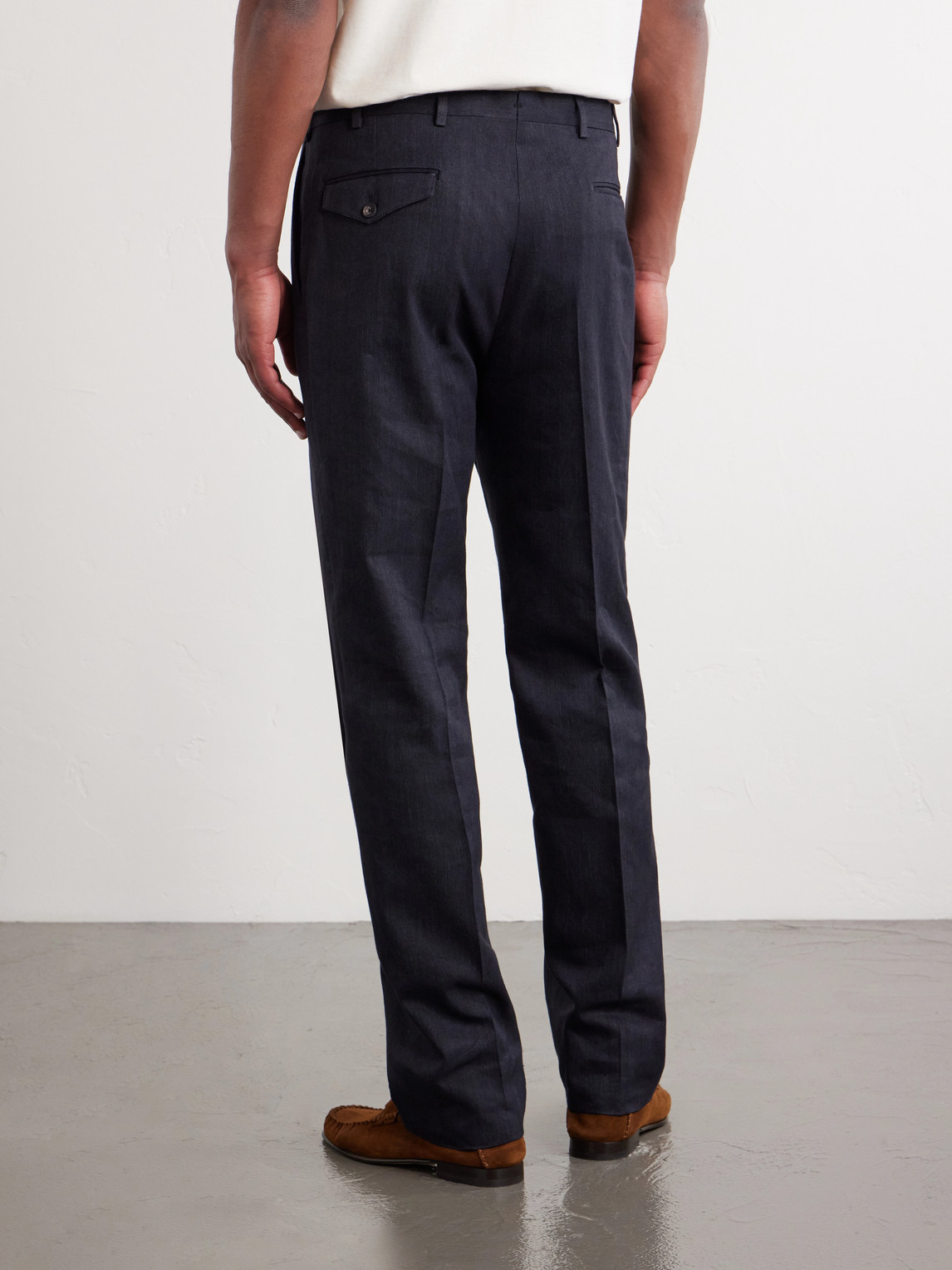Waverly Straight-Leg Cotton And Linen-Blend Twill Suit Trousers
