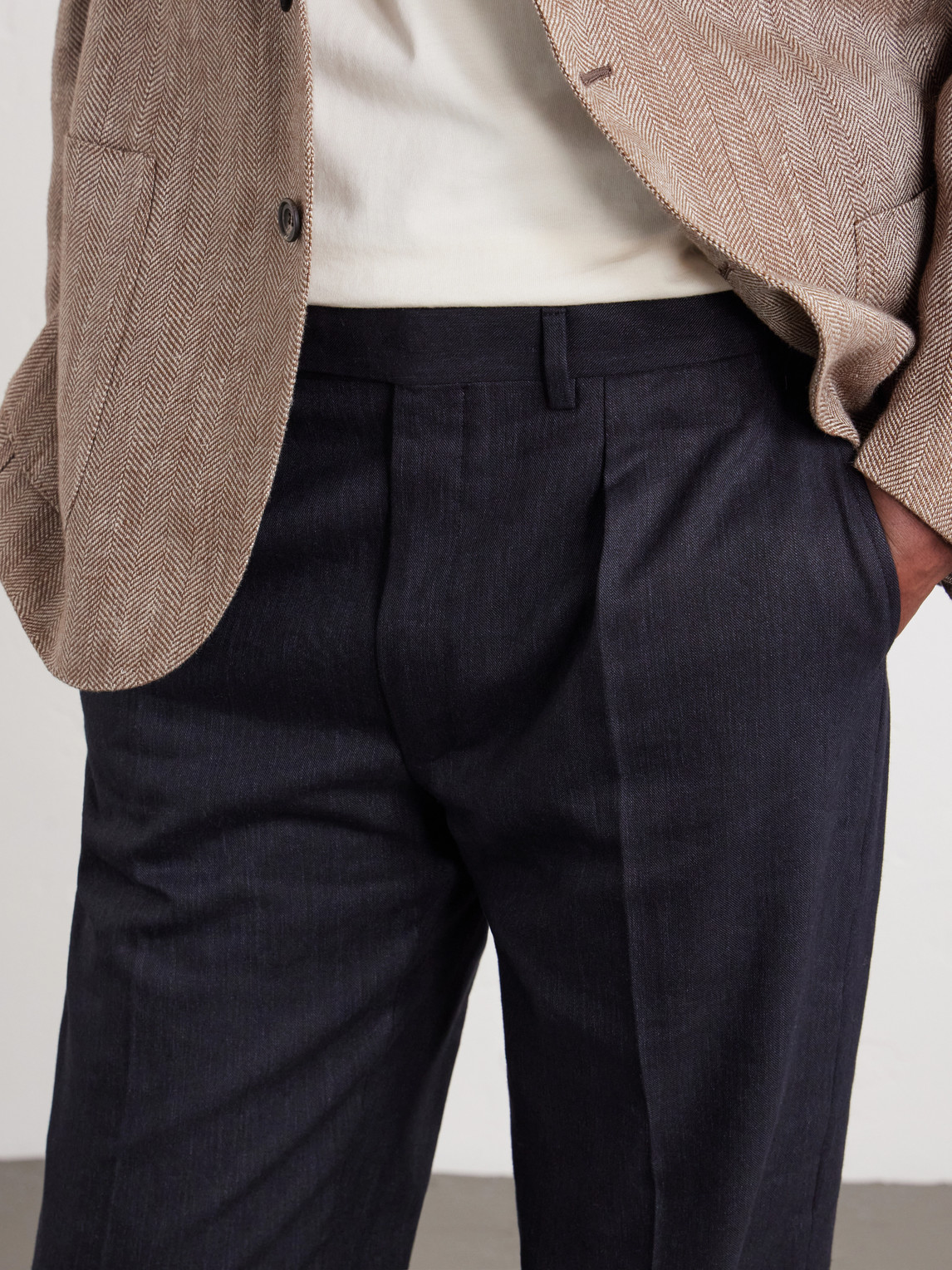 Waverly Straight-Leg Cotton And Linen-Blend Twill Suit Trousers