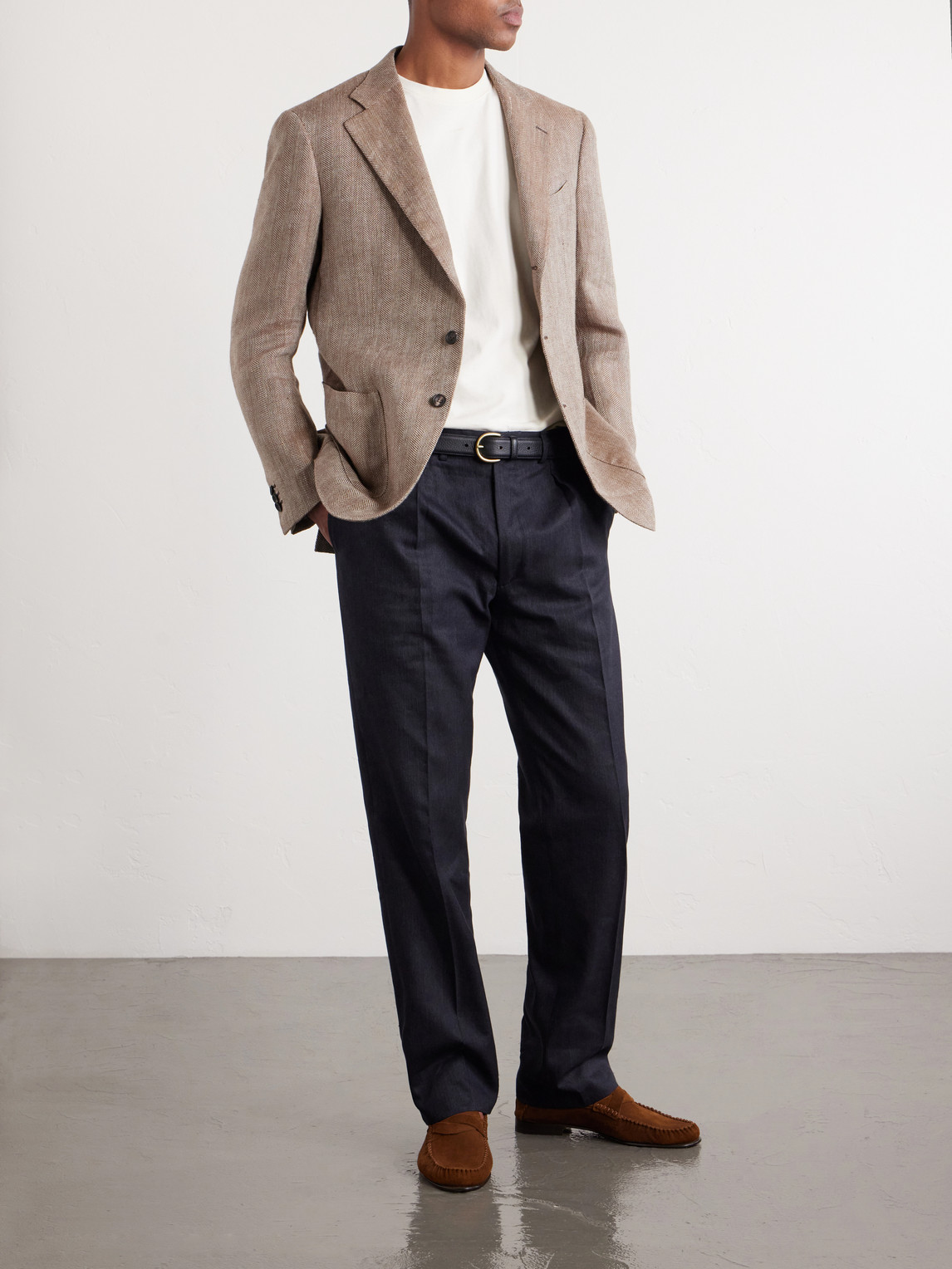 Waverly Straight-Leg Cotton And Linen-Blend Twill Suit Trousers