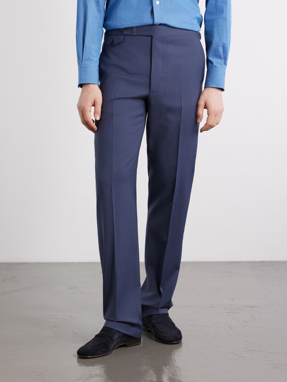 Waverly Straight-Leg Wool Twill Suit Trousers