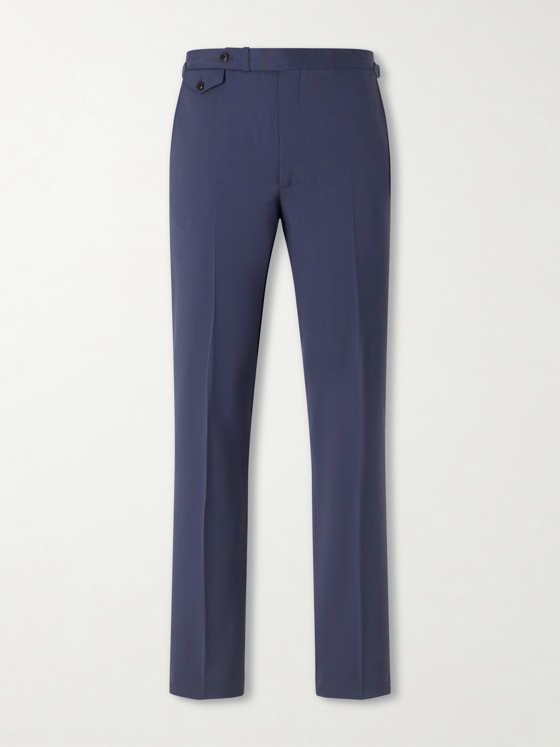 J. Mueser Waverly Straight-leg Wool Twill Suit Trousers In Blue
