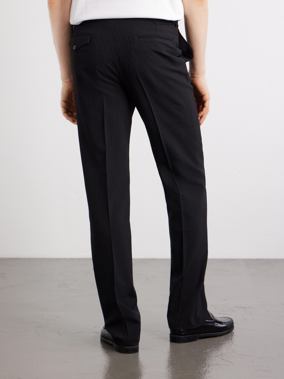 Waverly Straight-Leg Wool Seersucker Suit Trousers