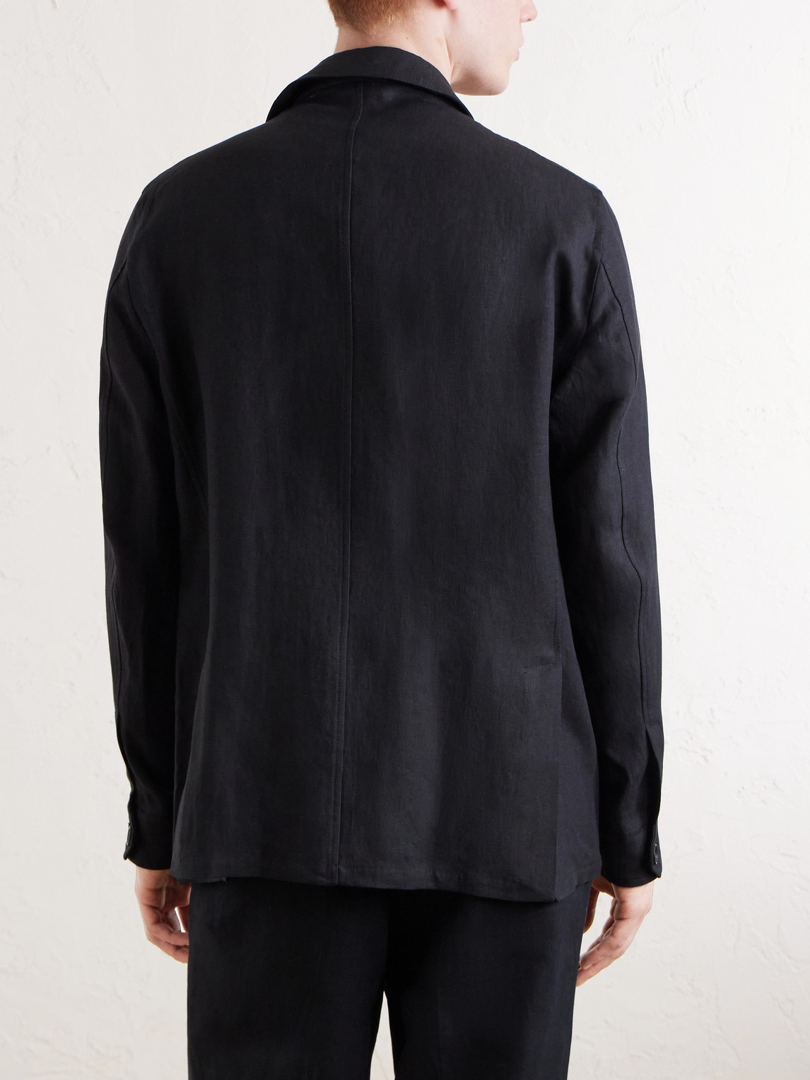  J. Mueser - Safari Linen Jacket - Men - Black - It 46 