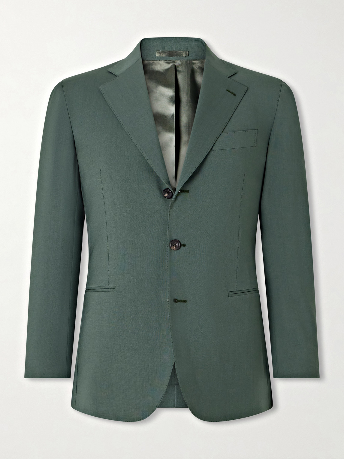 J. Mueser Weaverly Virgin Wool Suit Jacket In Green