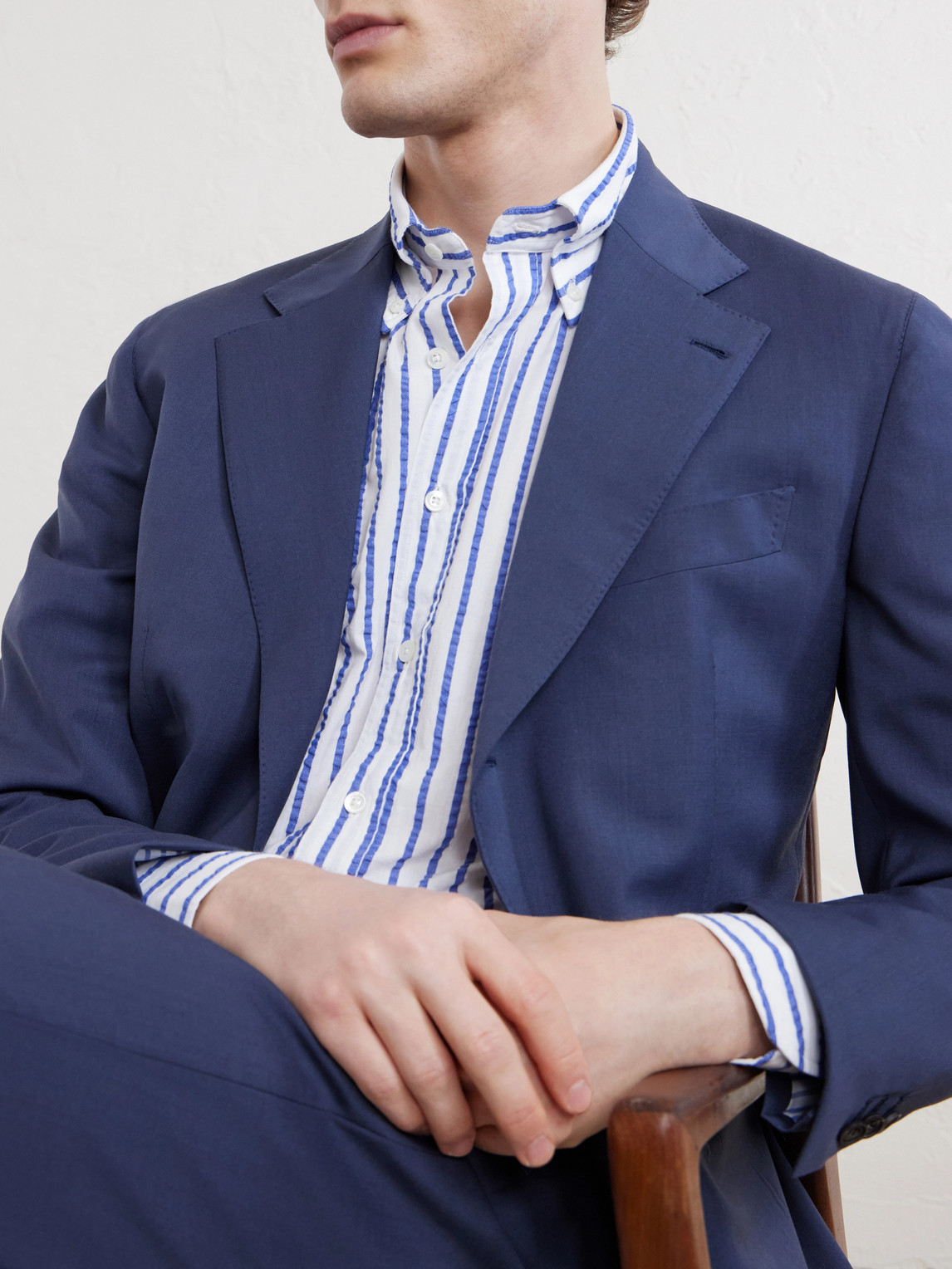 Button-Down Collar Striped
