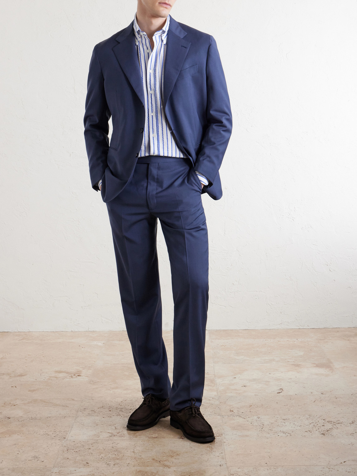Button-Down Collar Striped