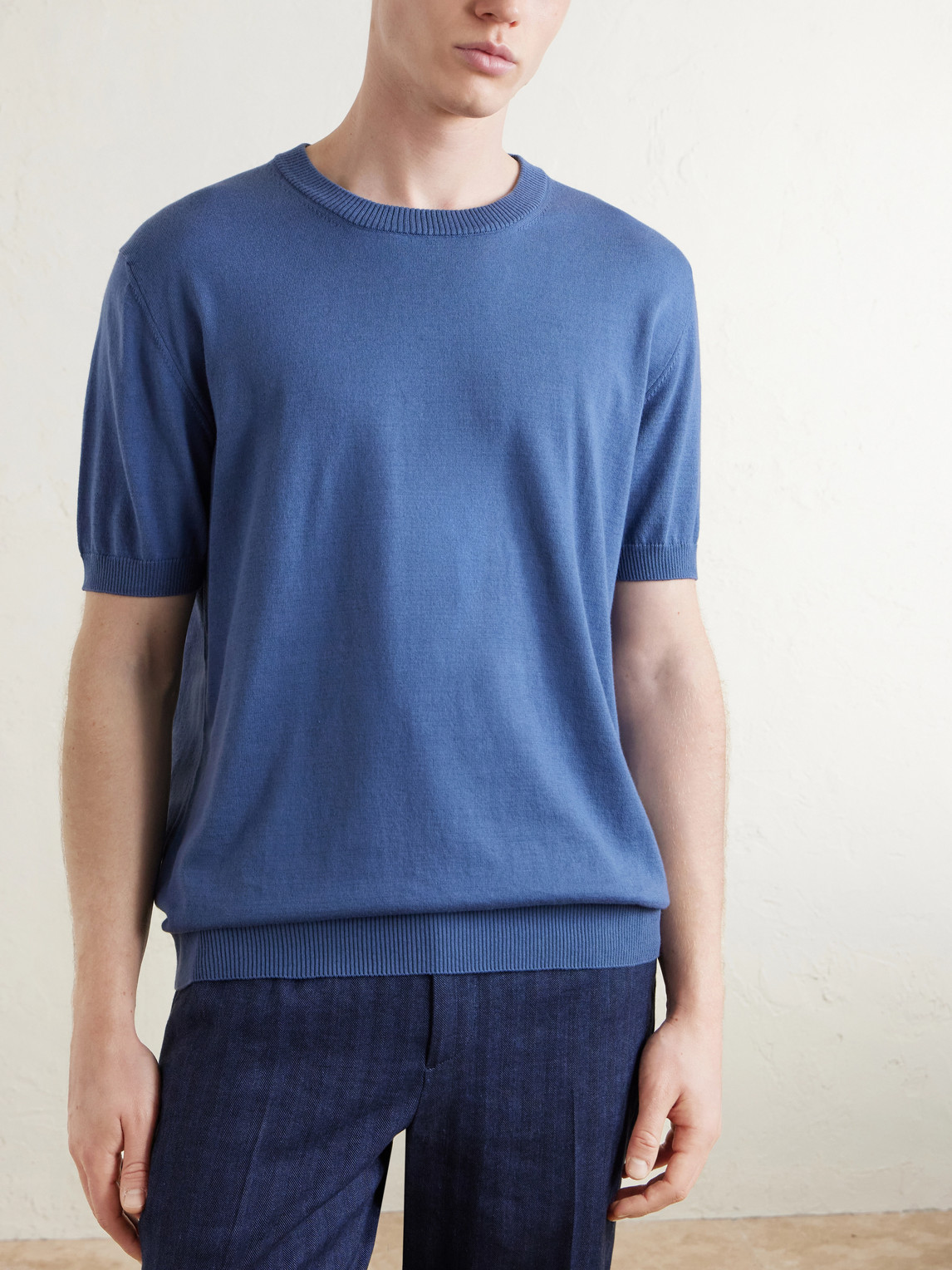 Knitted Cotton T-Shirt
