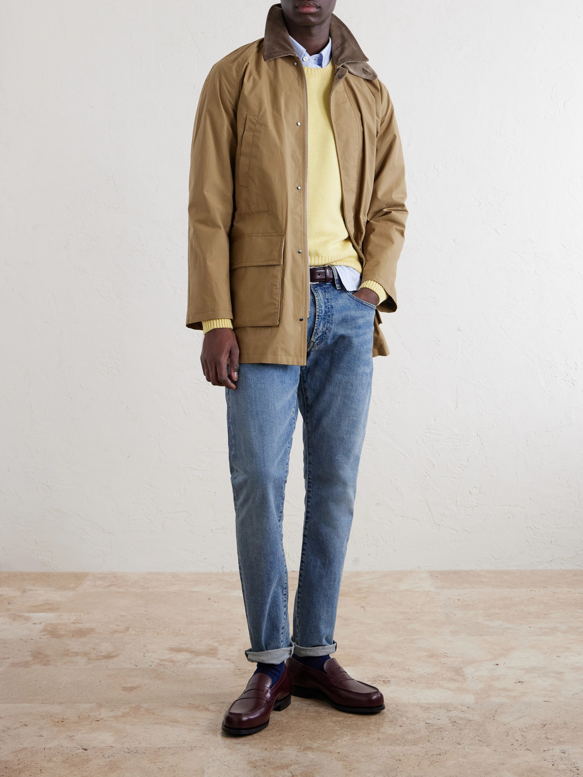 Game Corduroy-Trimmed Cotton Jacket