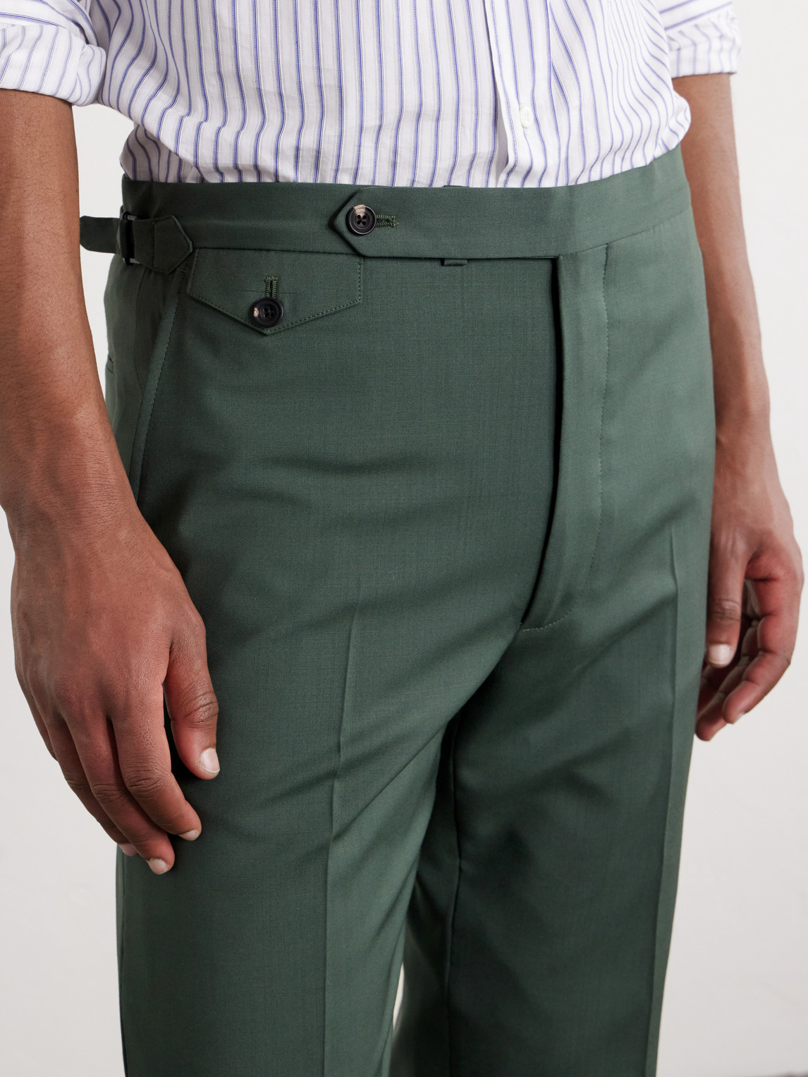 Waverly Straight-Leg Cotton And Linen-Blend Twill Suit Trousers