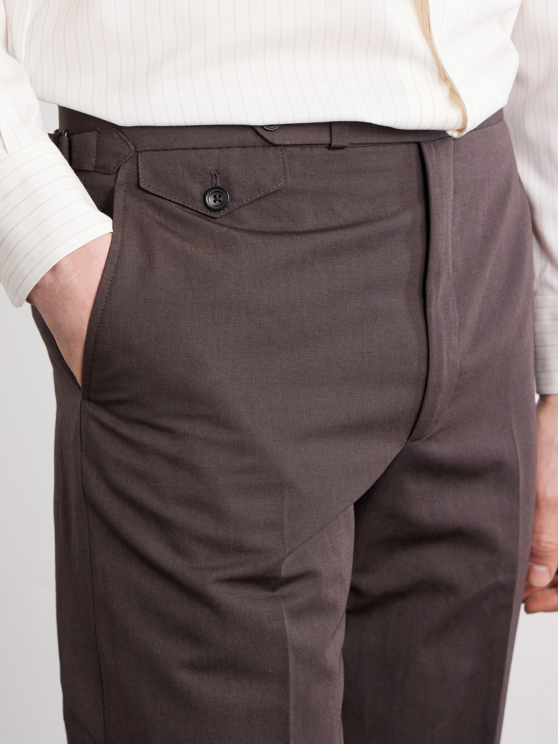 Waverly Straight-Leg Cotton And Linen-Blend Twill Suit Trousers