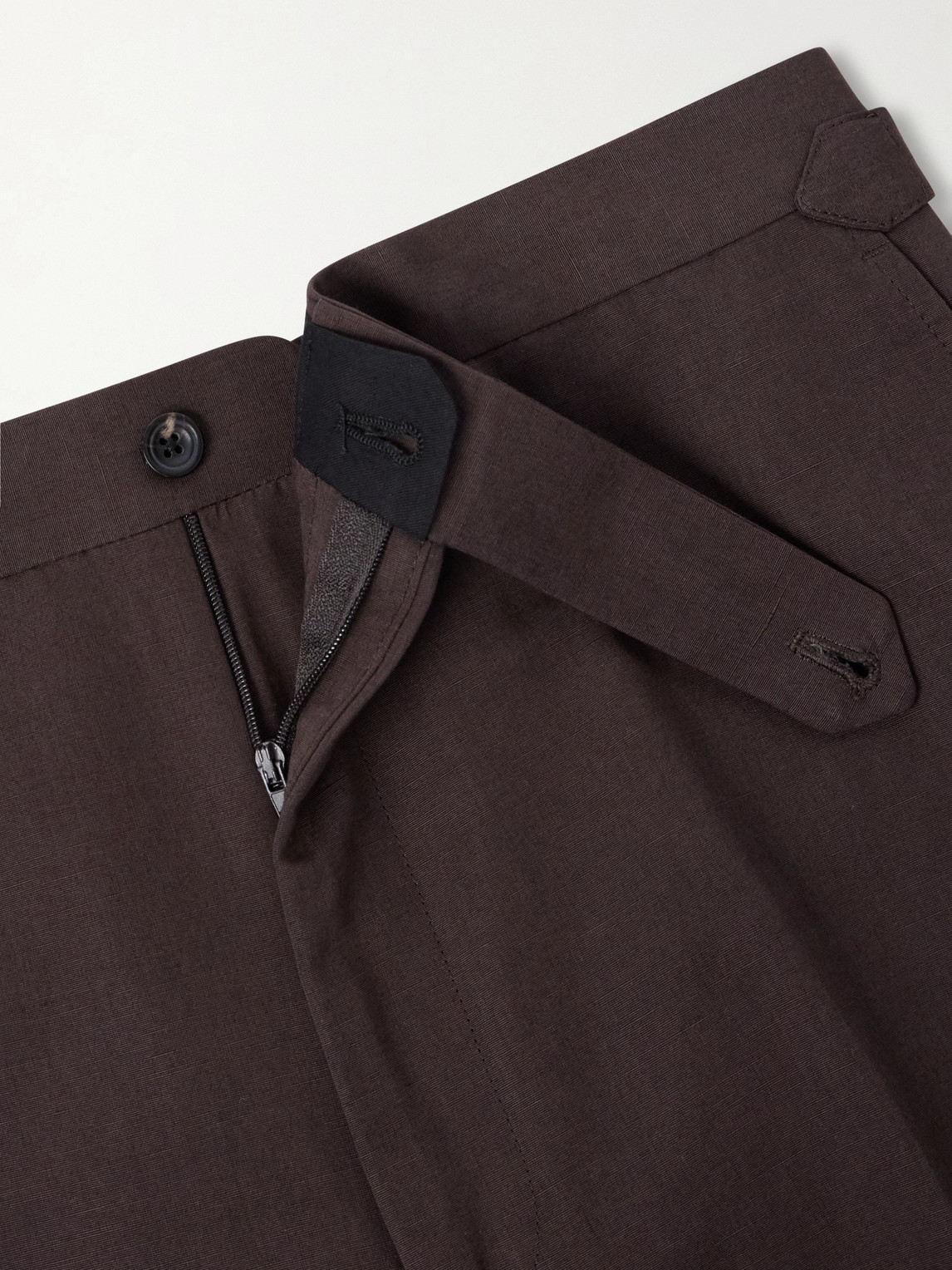Waverly Straight-Leg Cotton And Linen-Blend Twill Suit Trousers