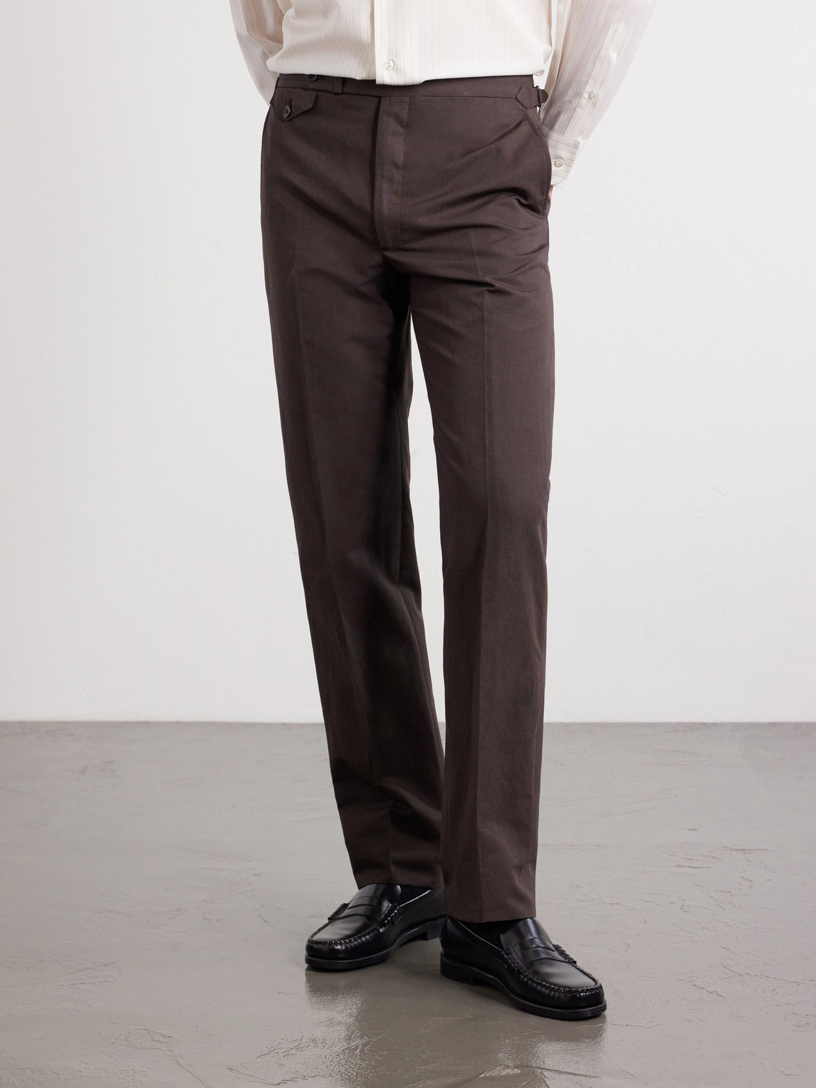 Waverly Straight-Leg Cotton And Linen-Blend Twill Suit Trousers