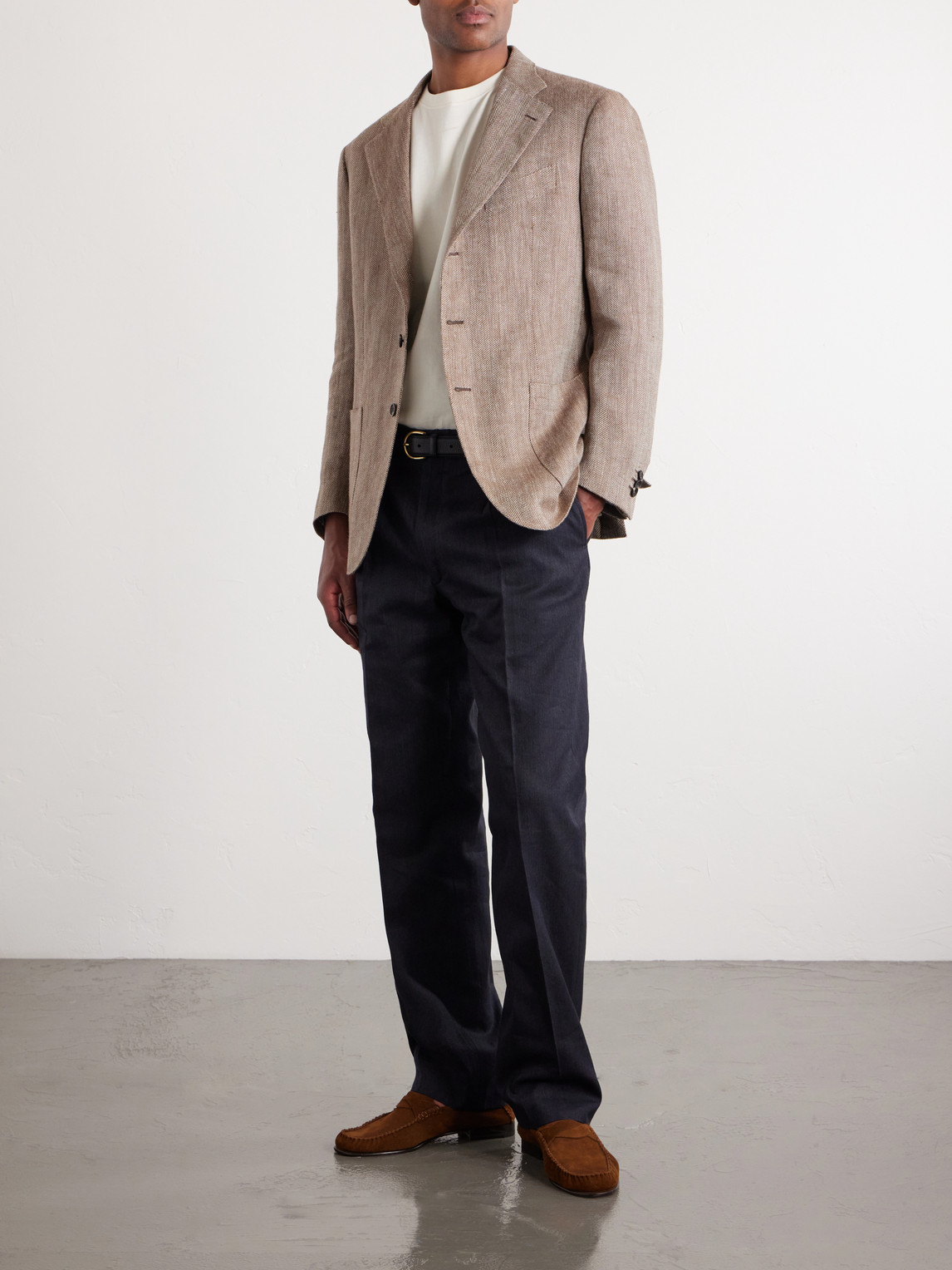 Herrinbone Linen Blazer