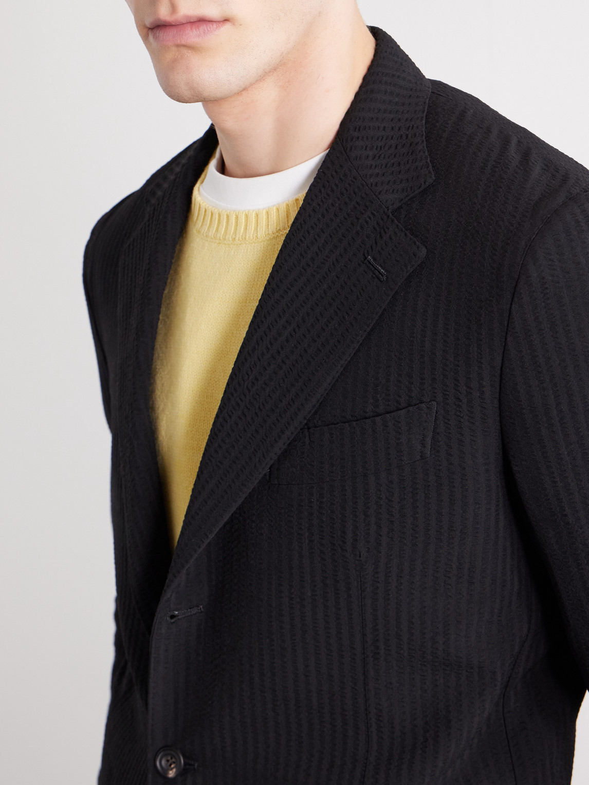Seersucker Virgin Wool Suit Jacket