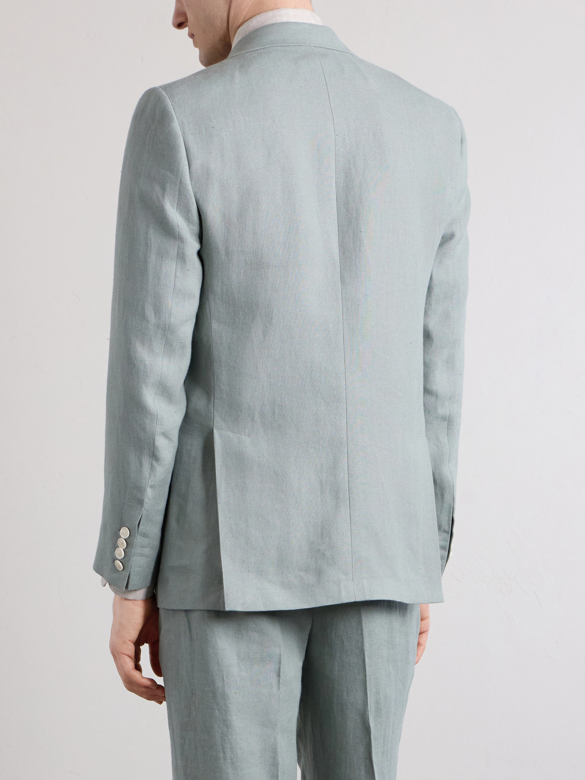  Favourbrook - Cooper Linen Suit Jacket - Men - Green - Uk/us 36 