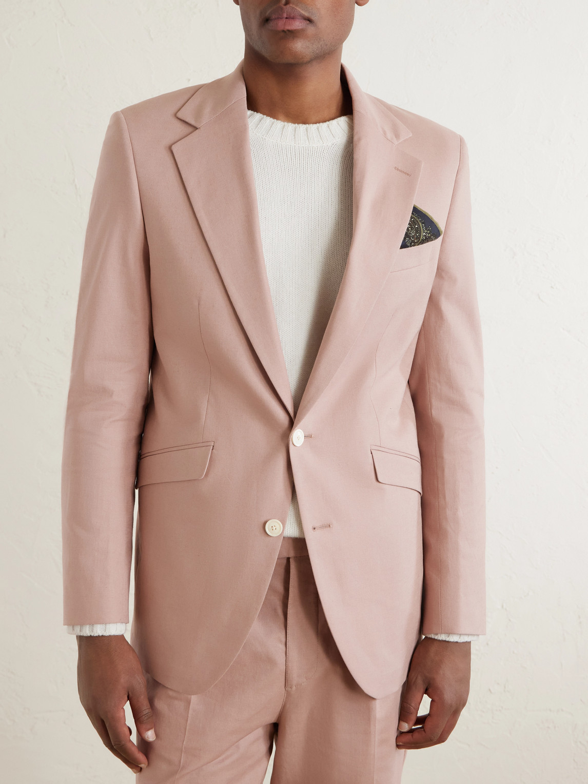  Favourbrook - Cooper Linen-blend Suit Jacket - Men - Pink - Uk/us 36 