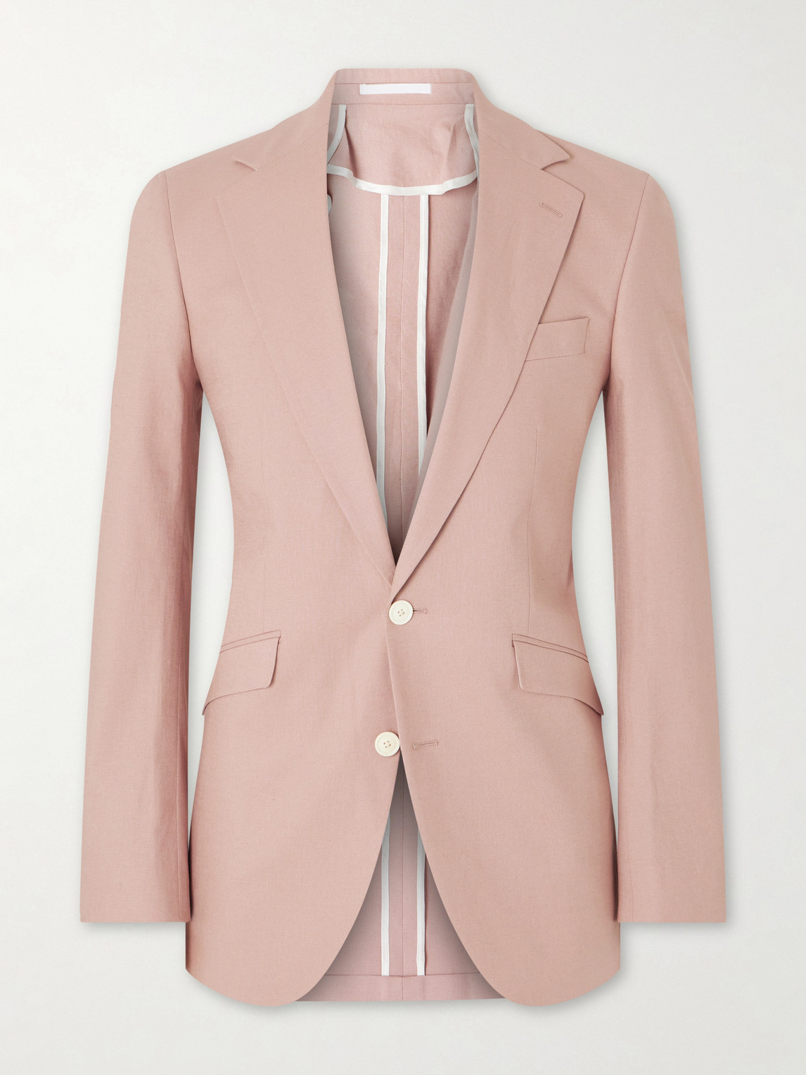 Favourbrook Cooper Linen-blend Suit Jacket In Pink