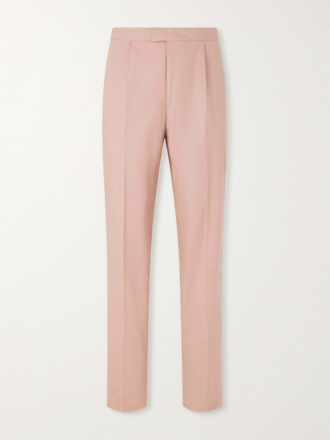 Favourbrook Cooper Straight-leg Linen Trousers In Pink