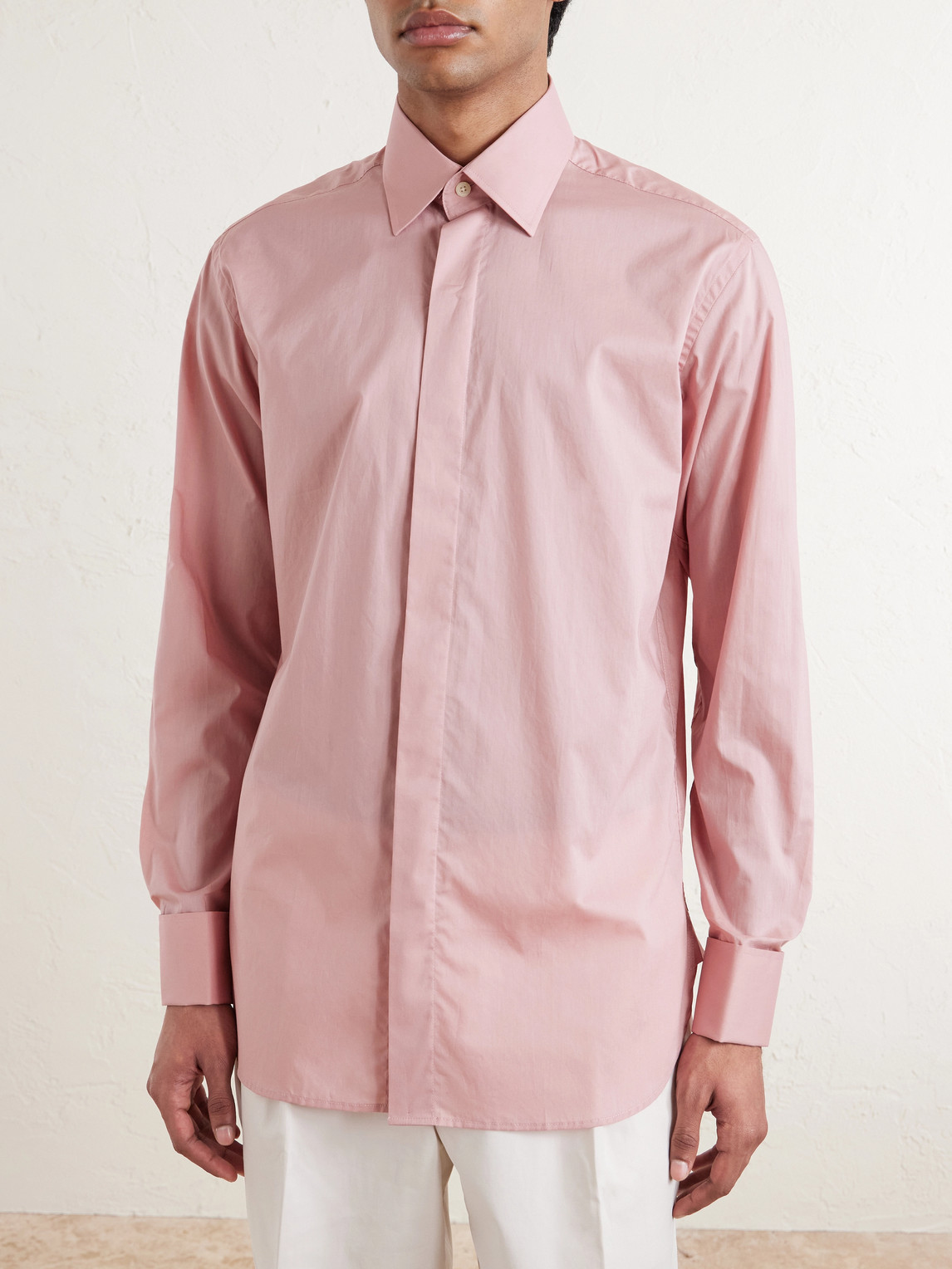 Gatsby Classic-Collar Cotton-Poplin Shirt