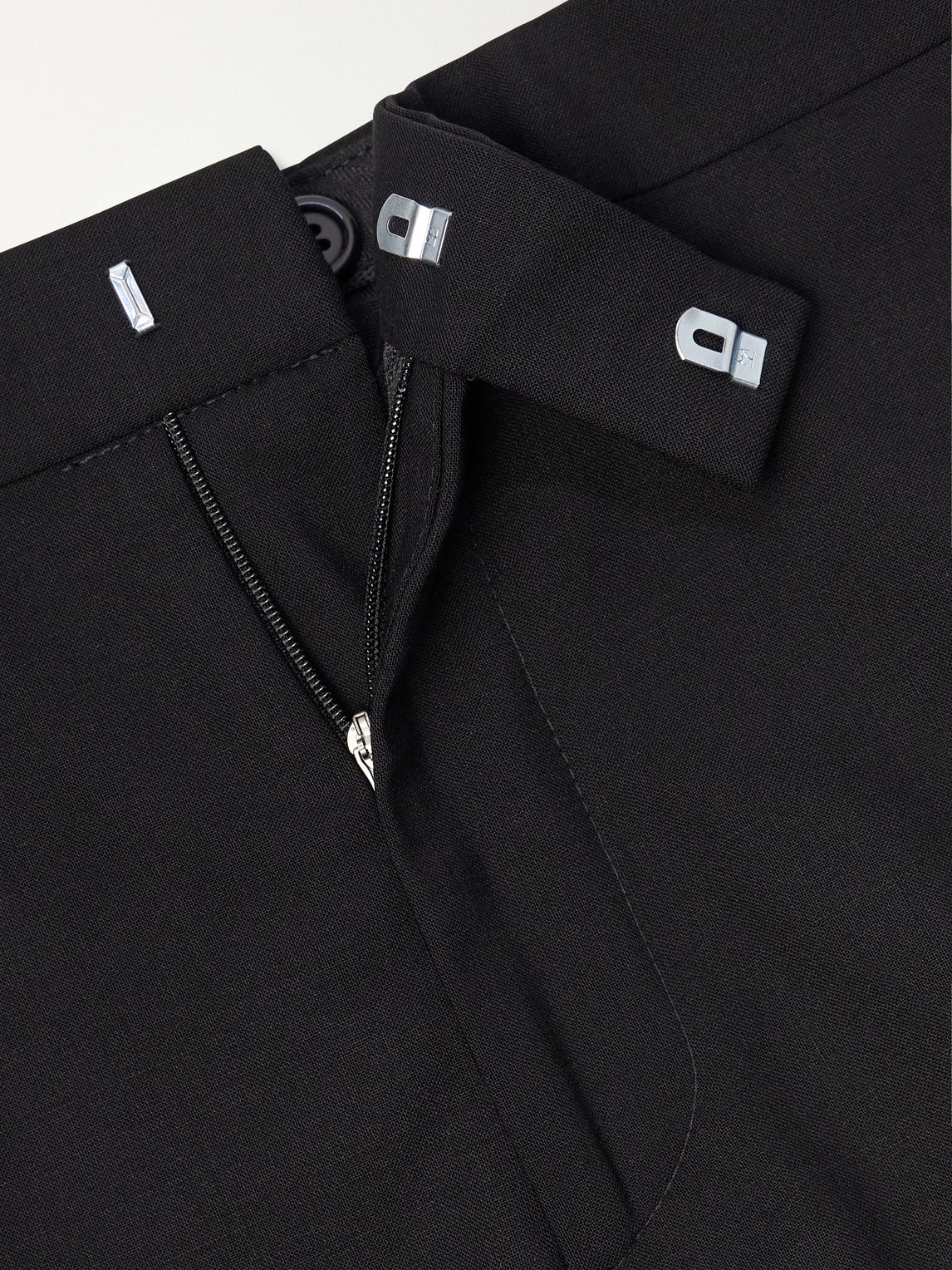 Straight-Leg Wool-Blend Tuxedo Trousers