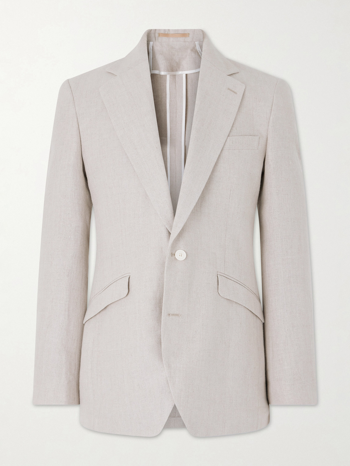 Favourbrook Cooper Linen Suit Jacket In Gray
