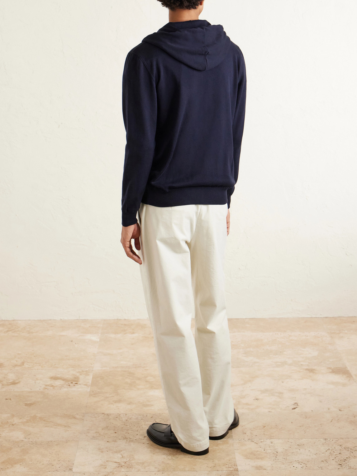 Cotton-Jersey Zip-Up Hoodie