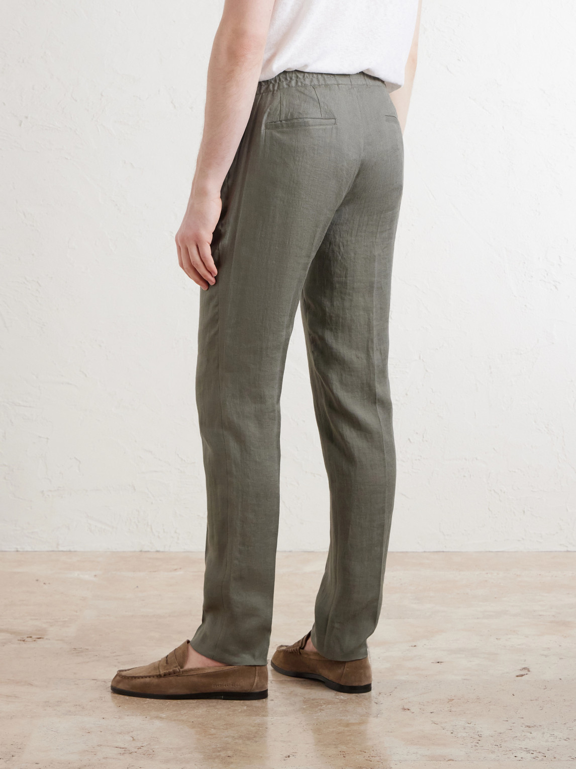 Tapered Linen Trousers