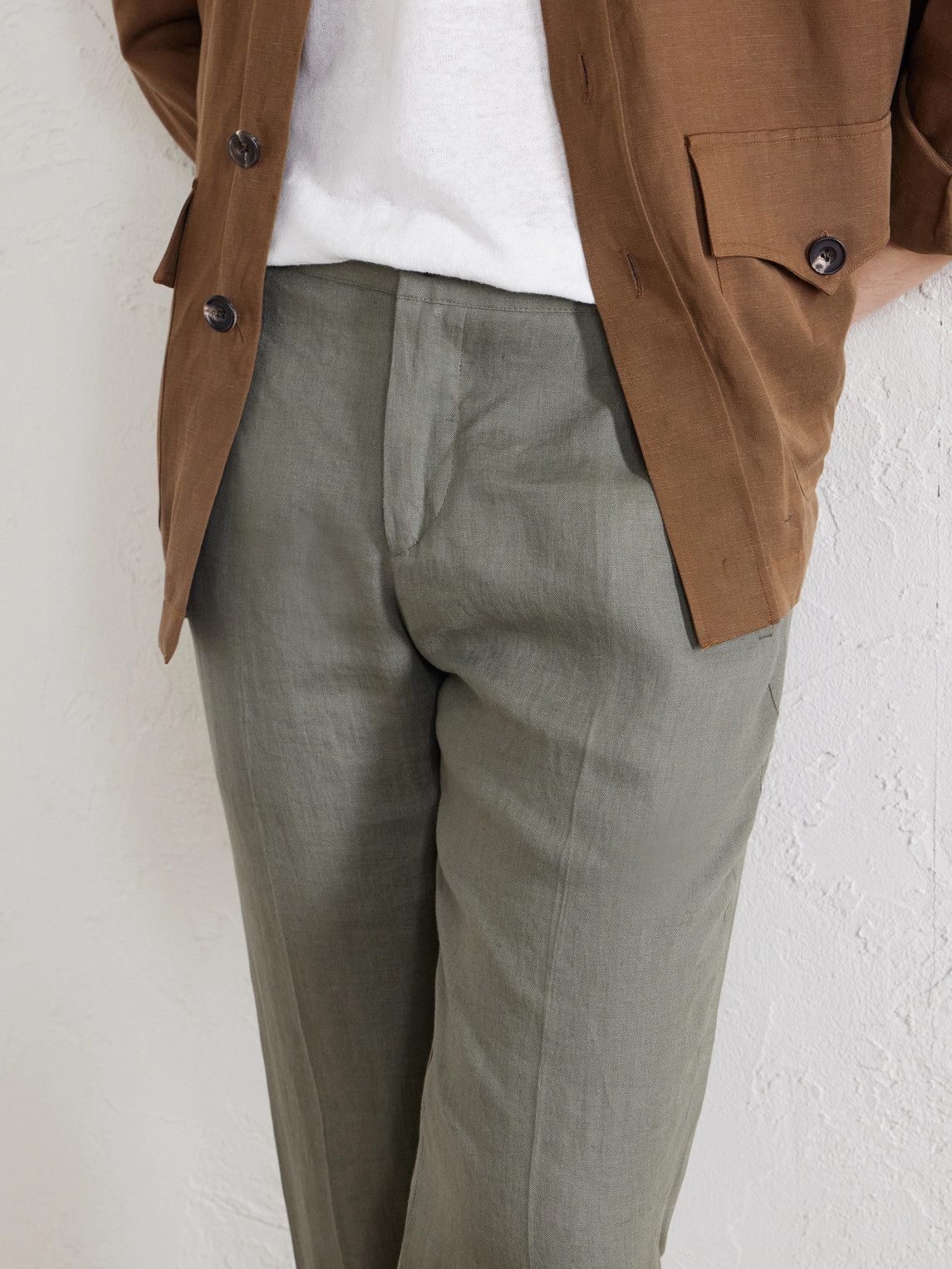 Tapered Linen Trousers