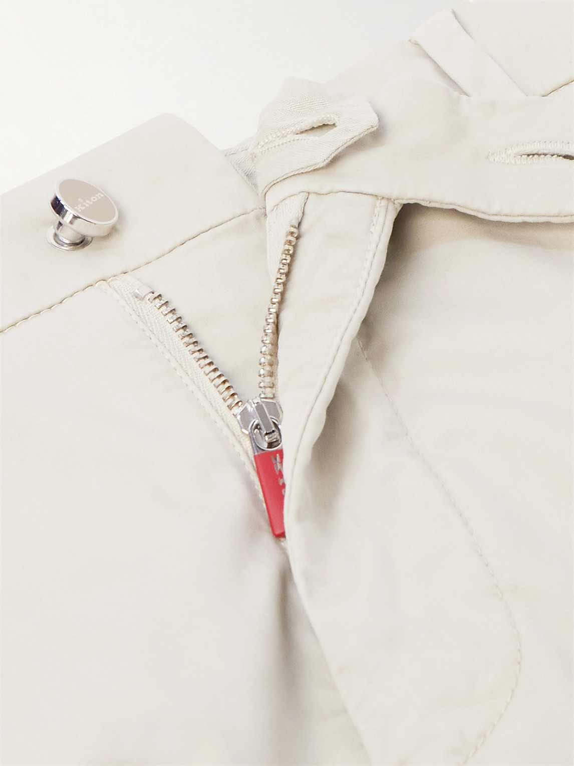 Straight-Leg Stretch-Cotton Trousers