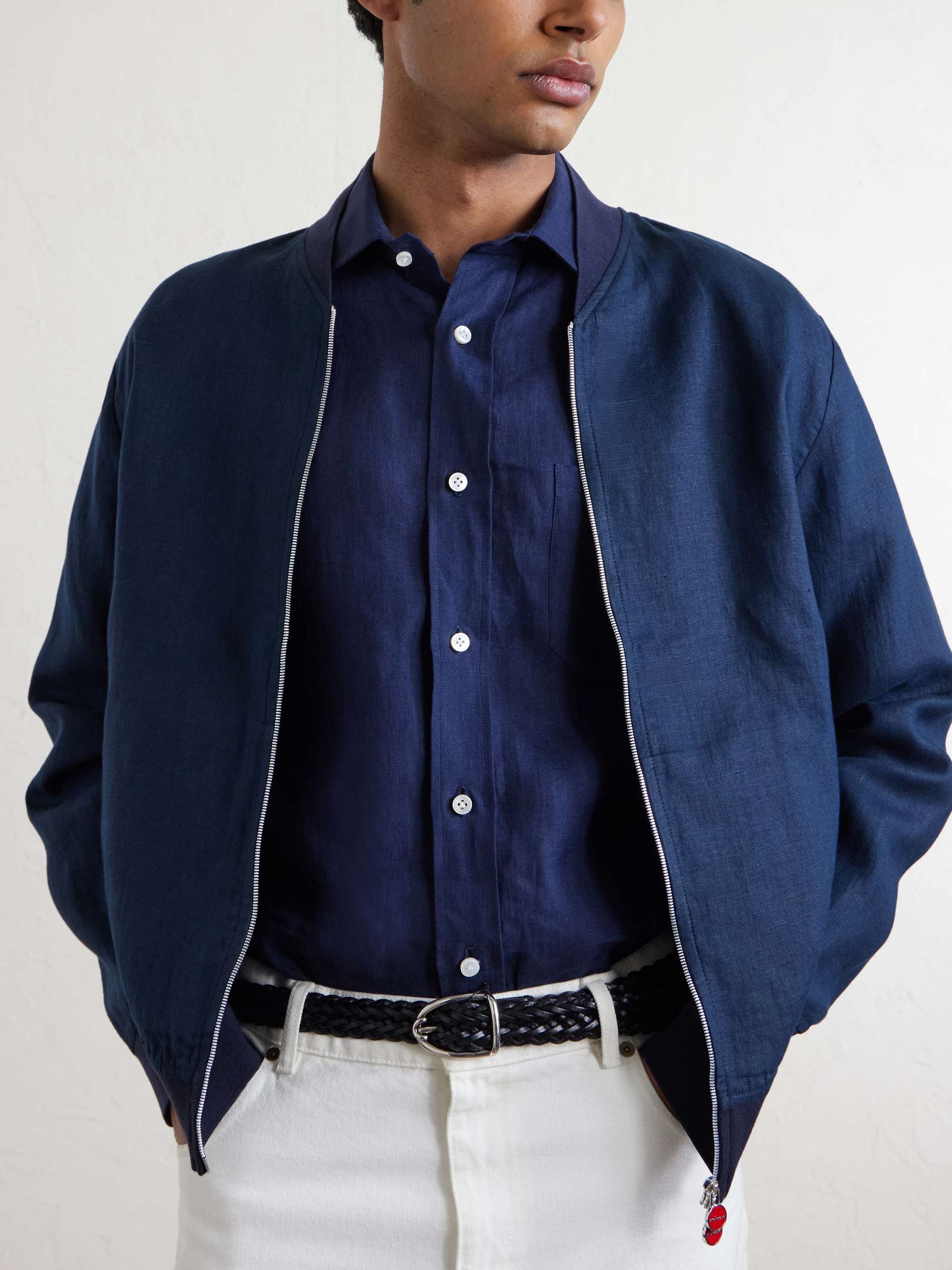 KITON Lightweight Linen Zipped Bomber Jacket for Men | MR PORTER